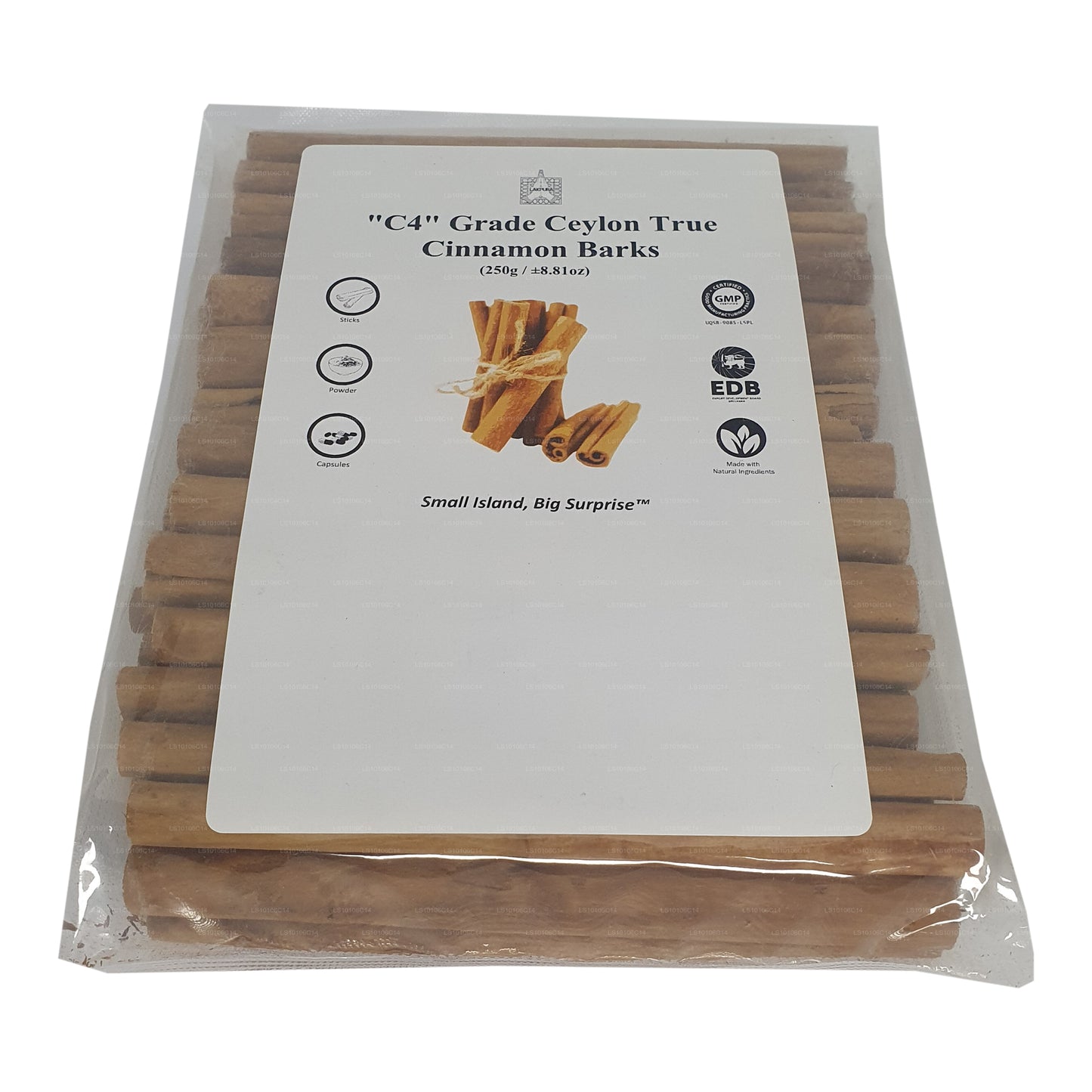 Paquete de corteza de canela verdadera de Ceilán, grado C4, de Lakpura