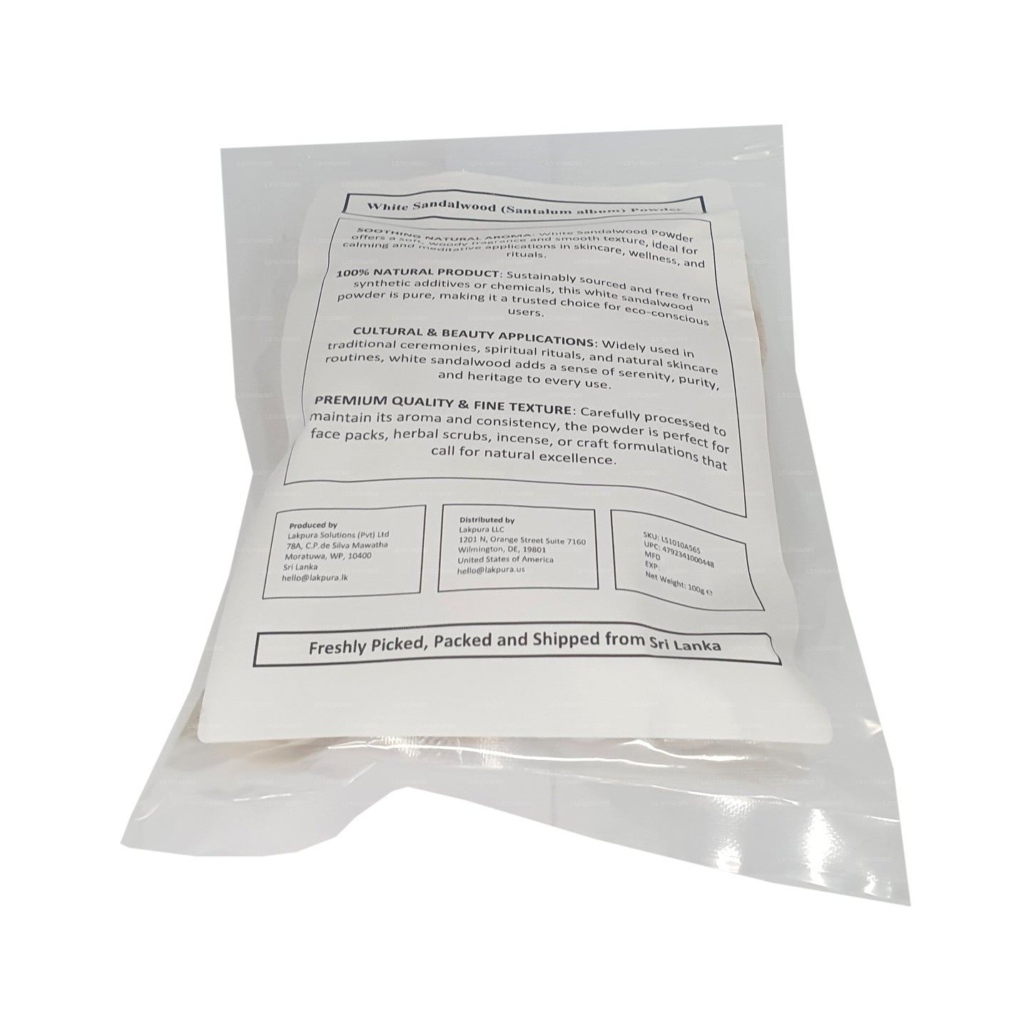 Polvo de sándalo blanco Lakpura (100 g)