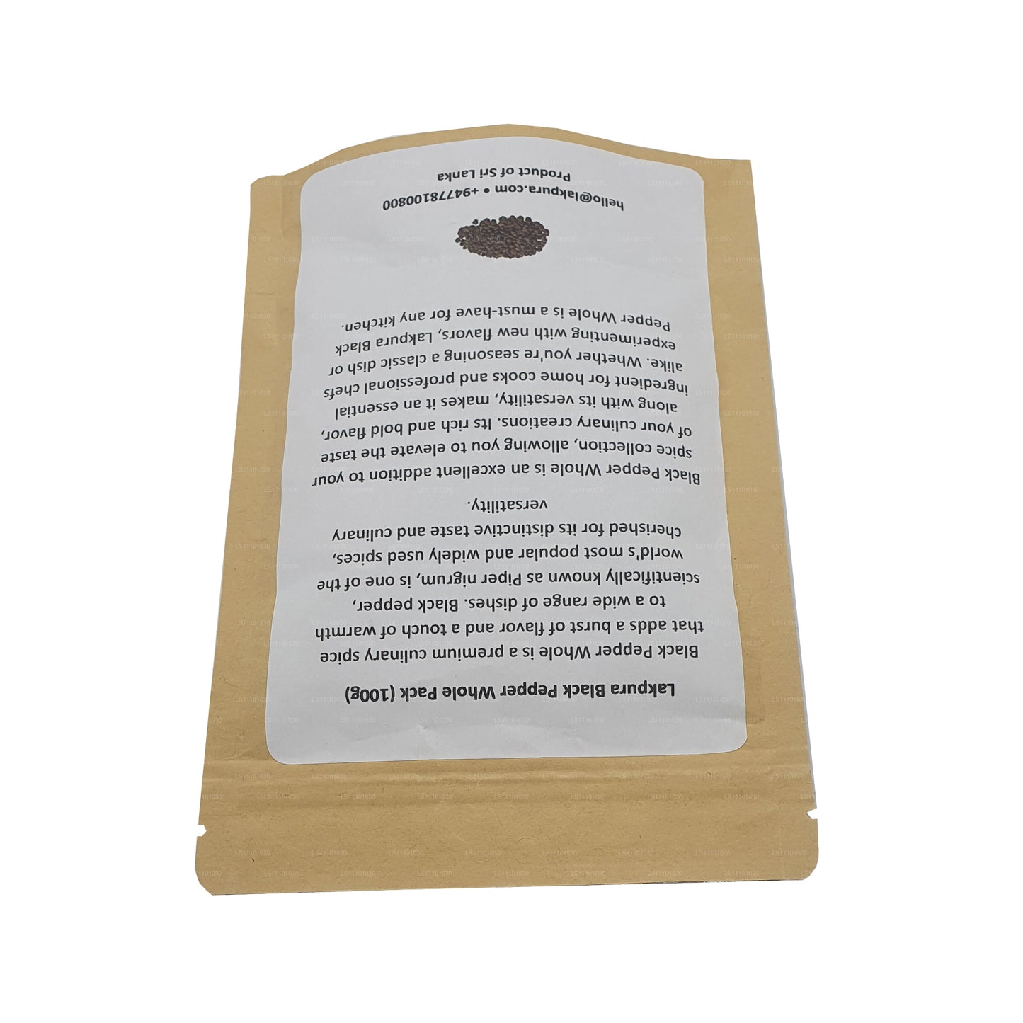 Paquete entero de pimienta negra Lakpura