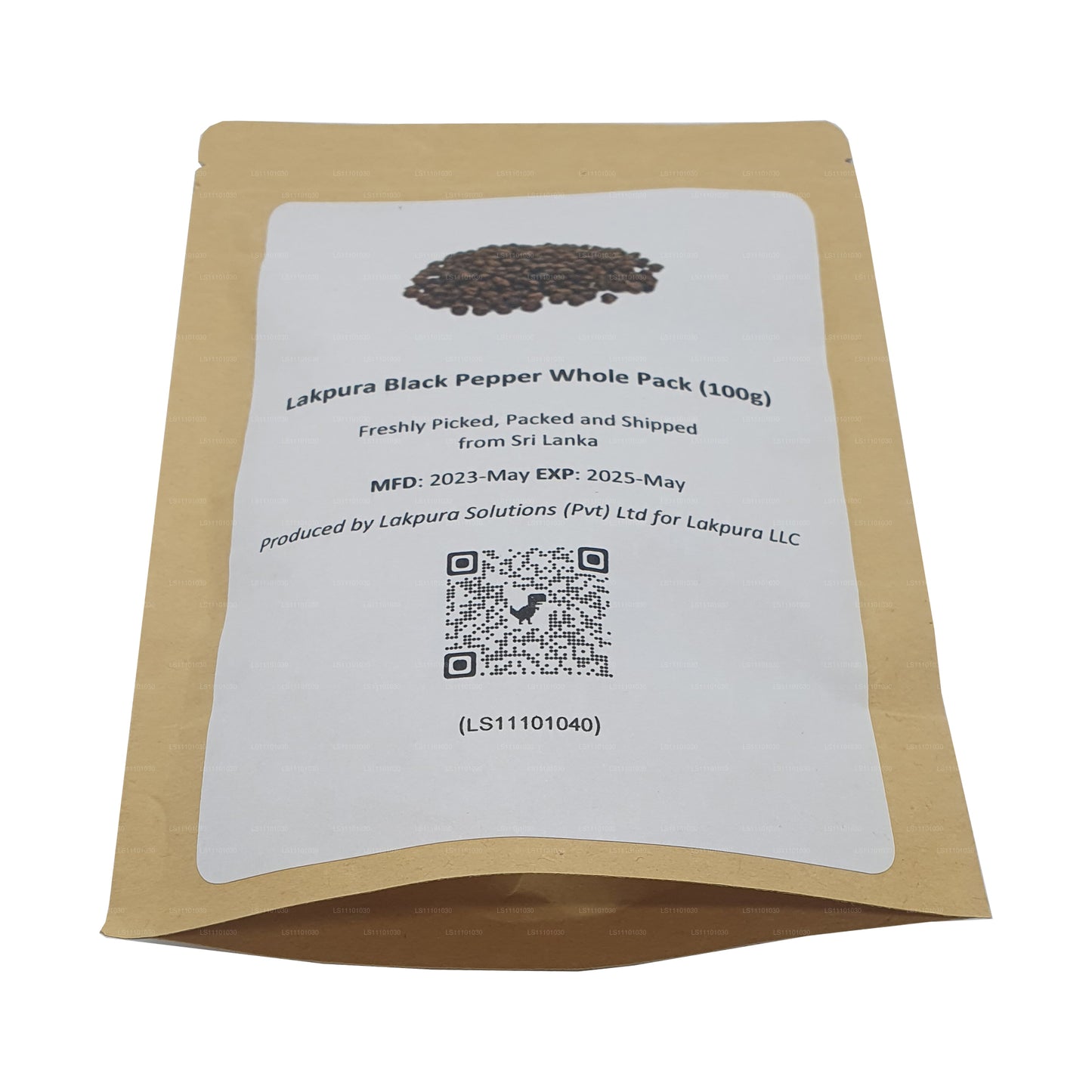 Paquete entero de pimienta negra Lakpura