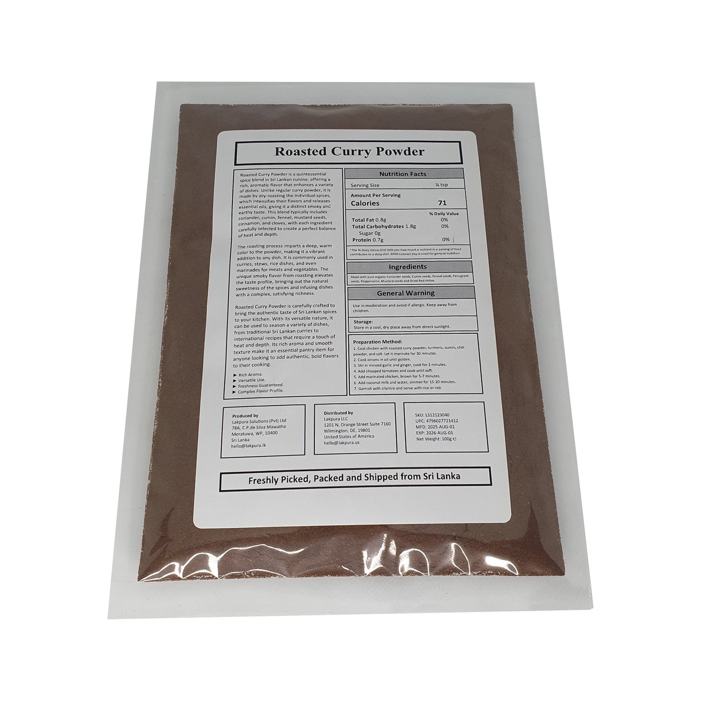 Curry en polvo Lakpura® (Thuna Paha)