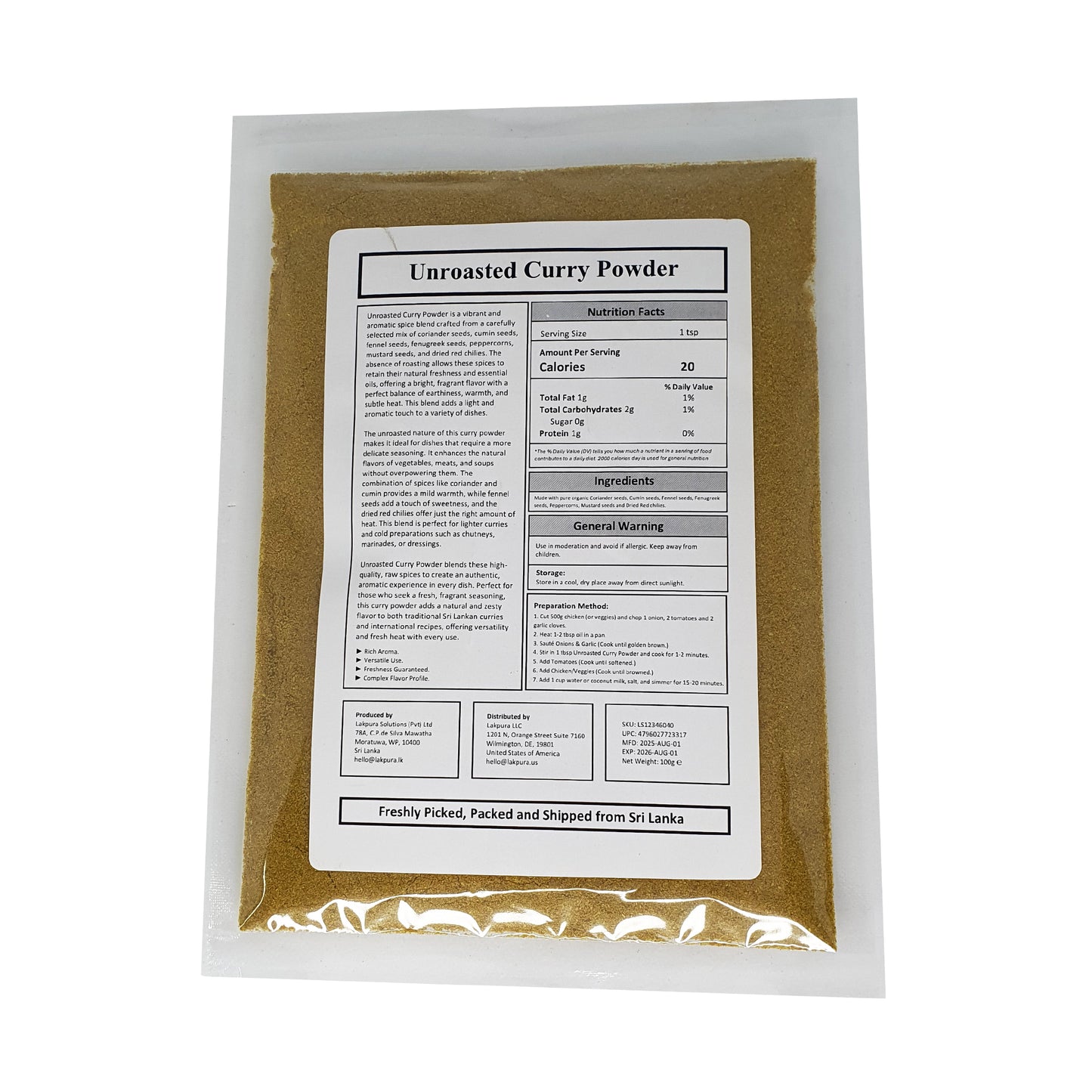 Curry en polvo Lakpura® (Thuna Paha)