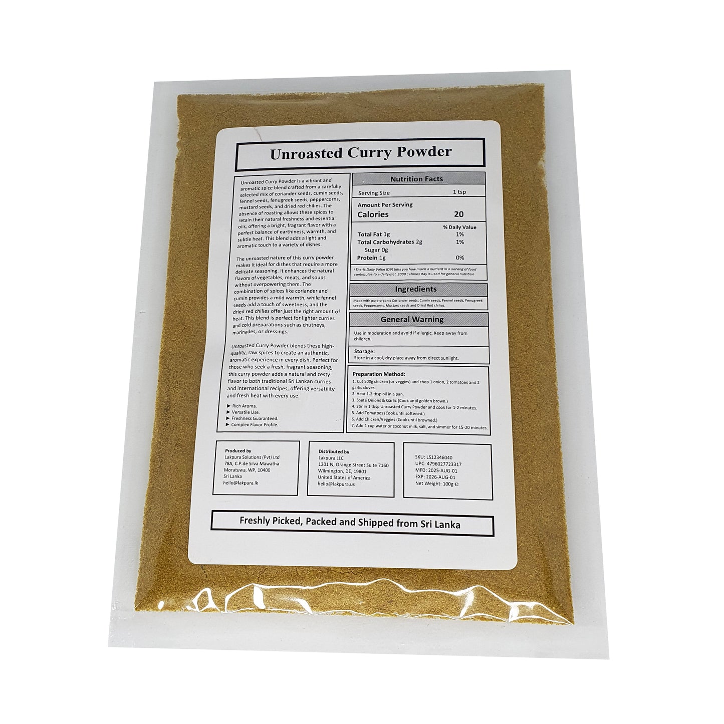 Curry en polvo Lakpura® (Thuna Paha)