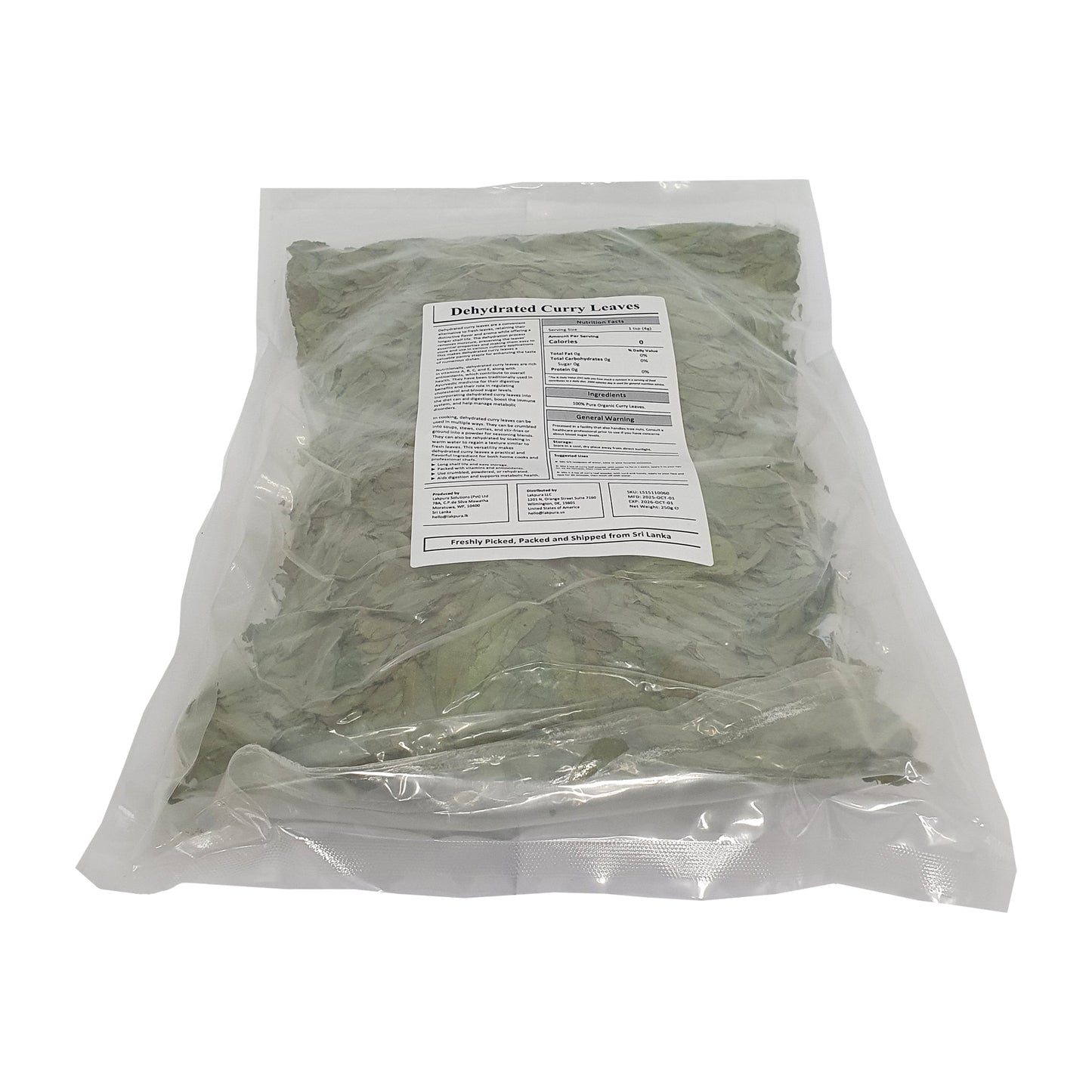 Hojas de curry deshidratadas Lakpura®