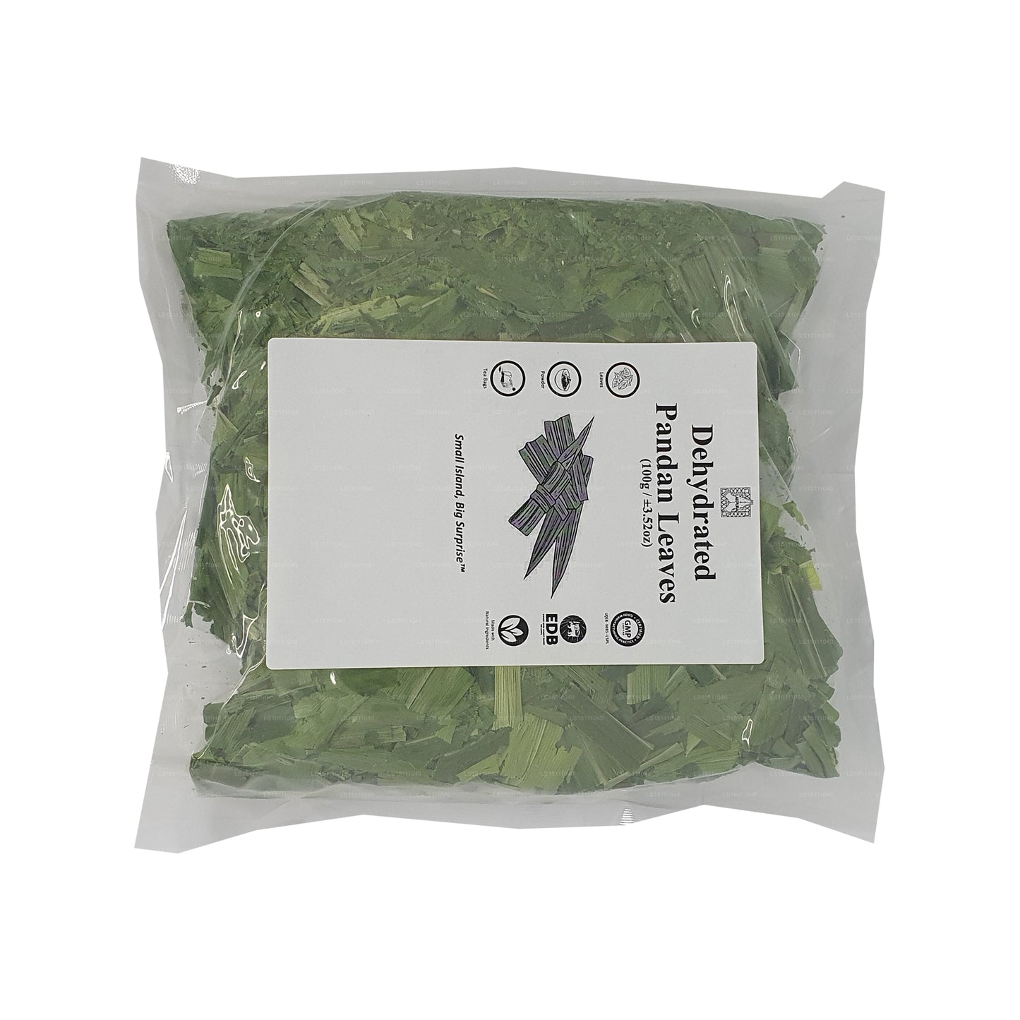 Hojas deshidratadas de Pandan Rampe de Lakpura
