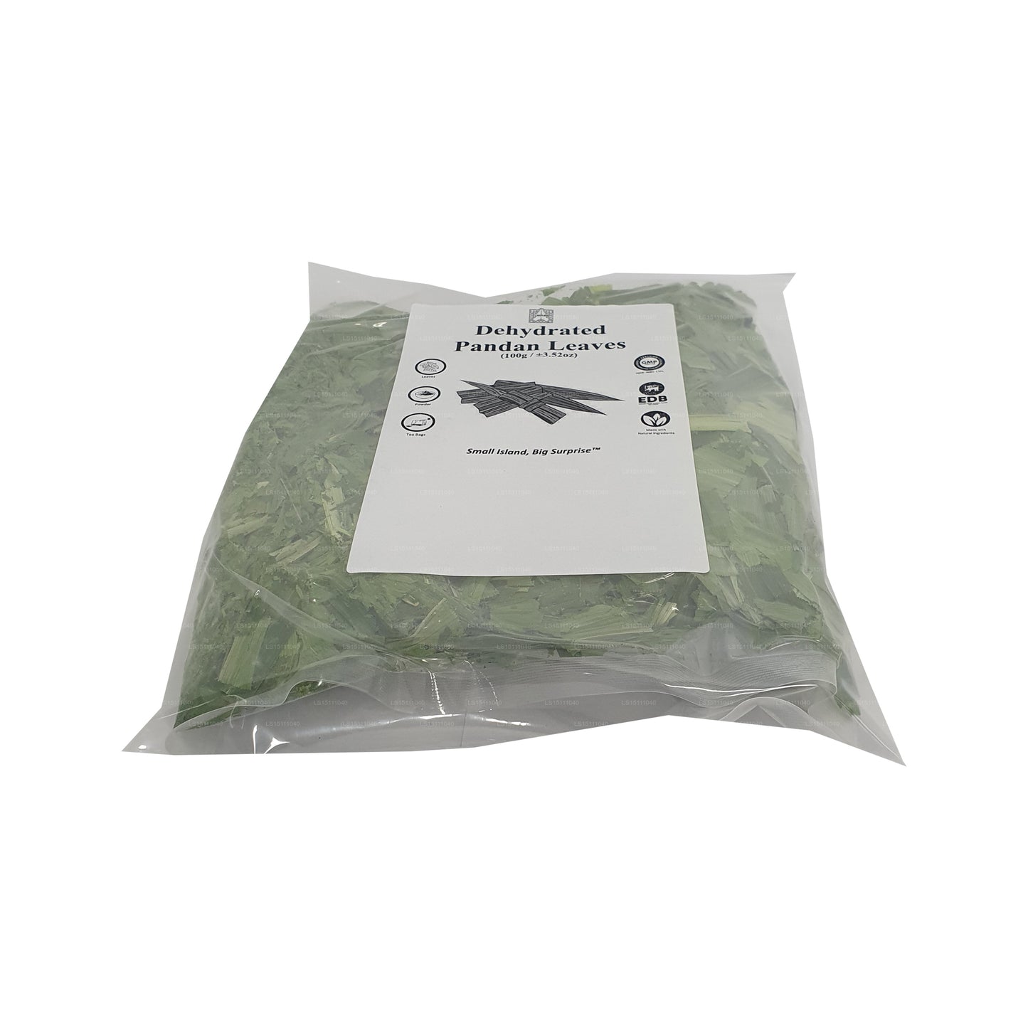 Hojas deshidratadas de Pandan Rampe de Lakpura