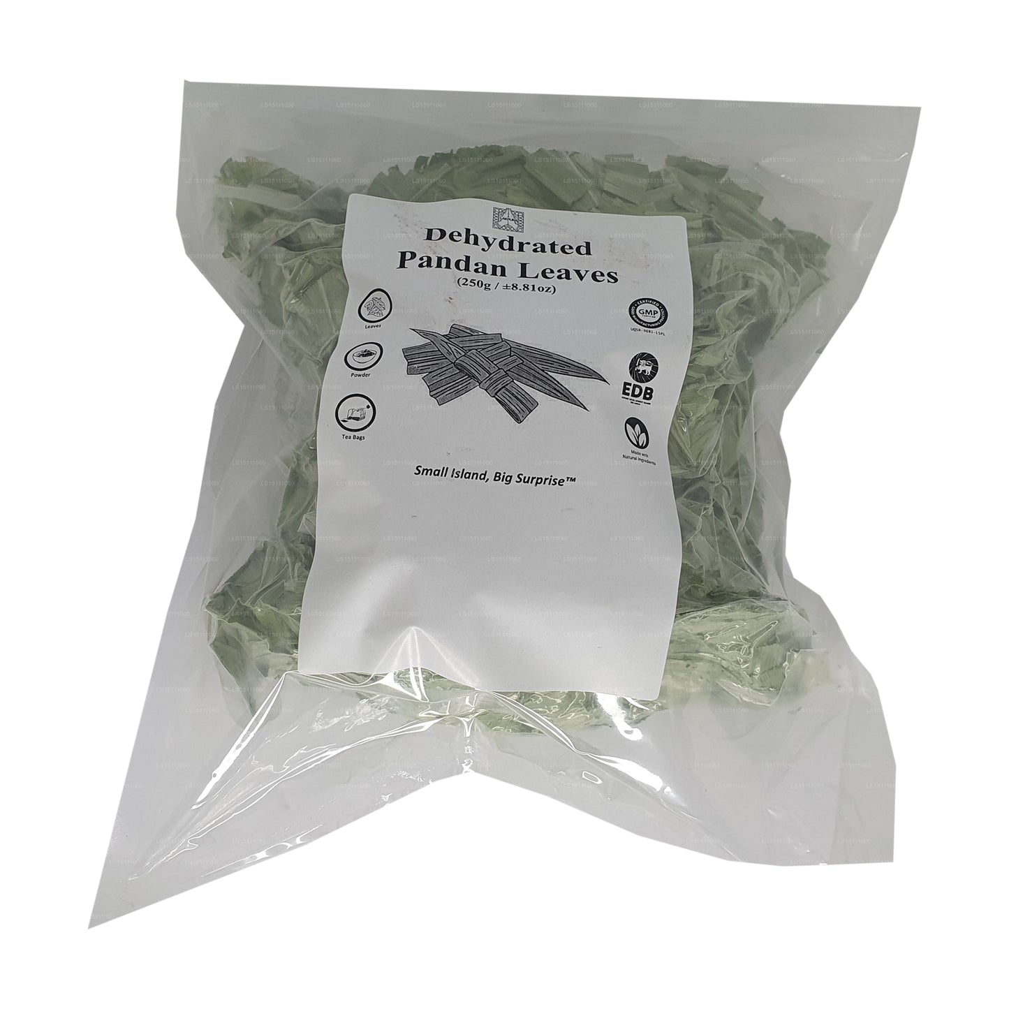 Hojas deshidratadas de Pandan Rampe de Lakpura