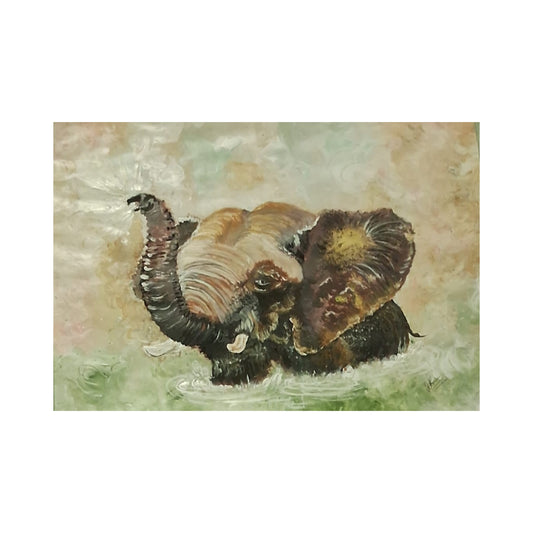 Lakpura® Arte de pared de elefante bebé