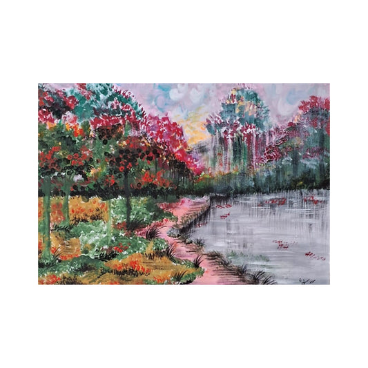 Lakpura®  Verano en el bosque Arte de pared