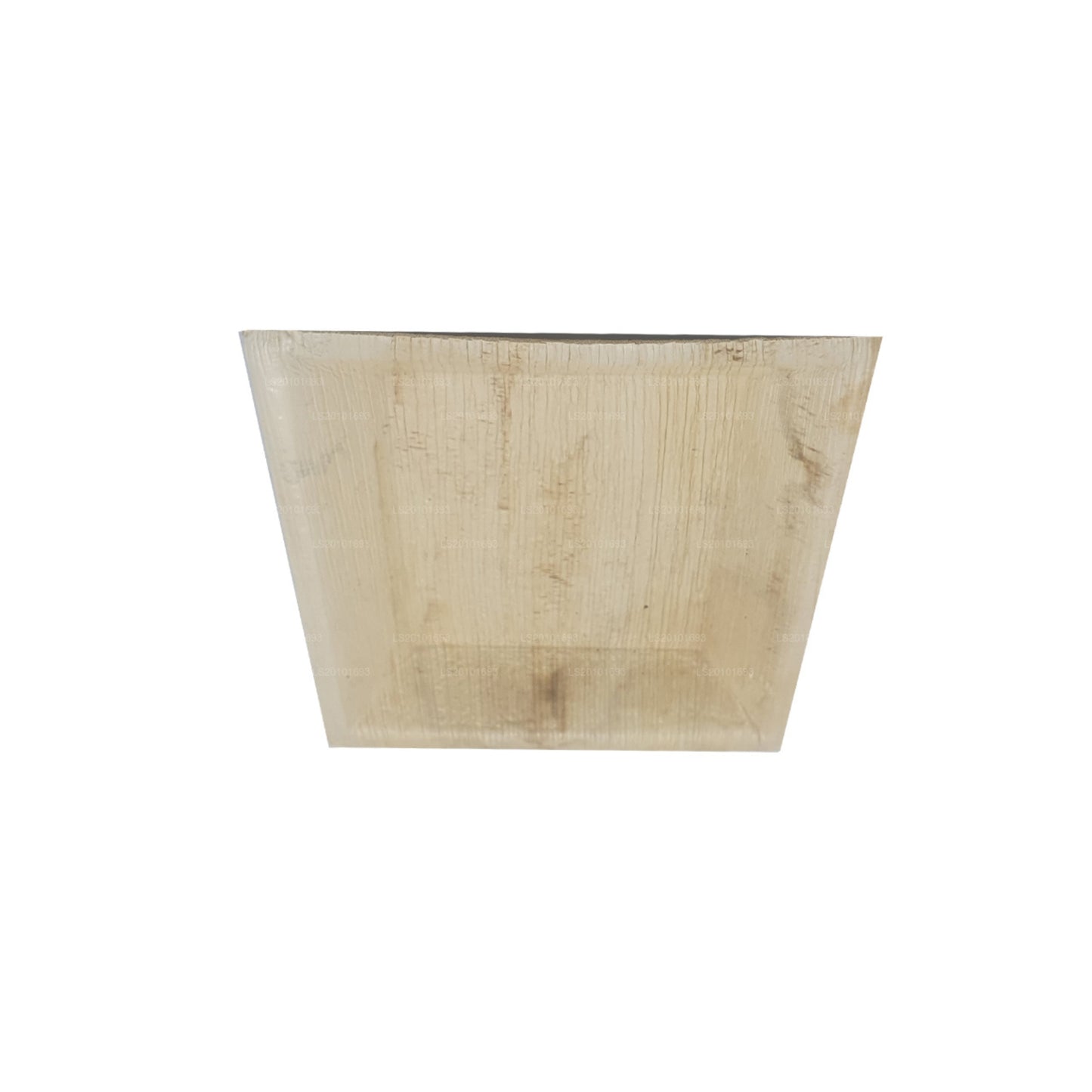 Platos de comida hechos a mano con hojas de areca de 20 cm x 20 cm (tipo cuadrado)