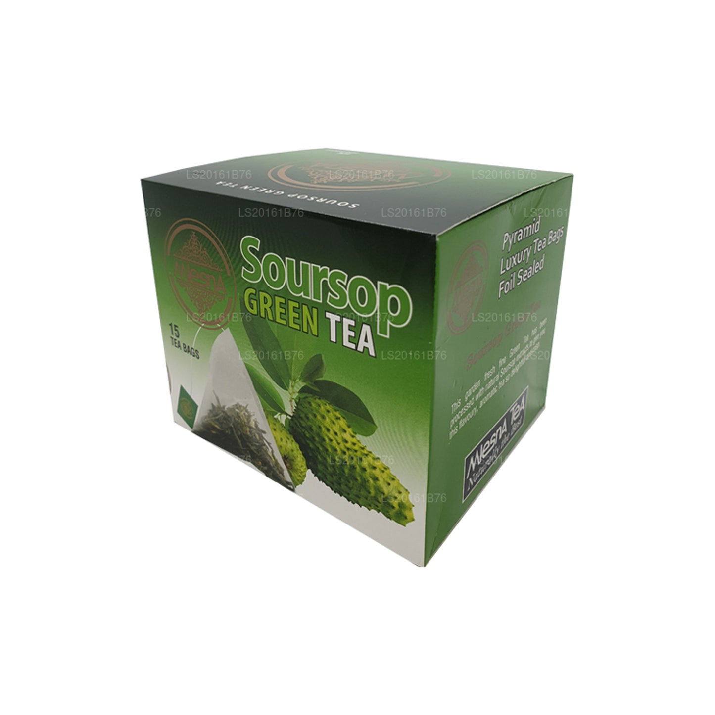 Té verde de guanábana Mlesna (30 g), 15 bolsitas de té