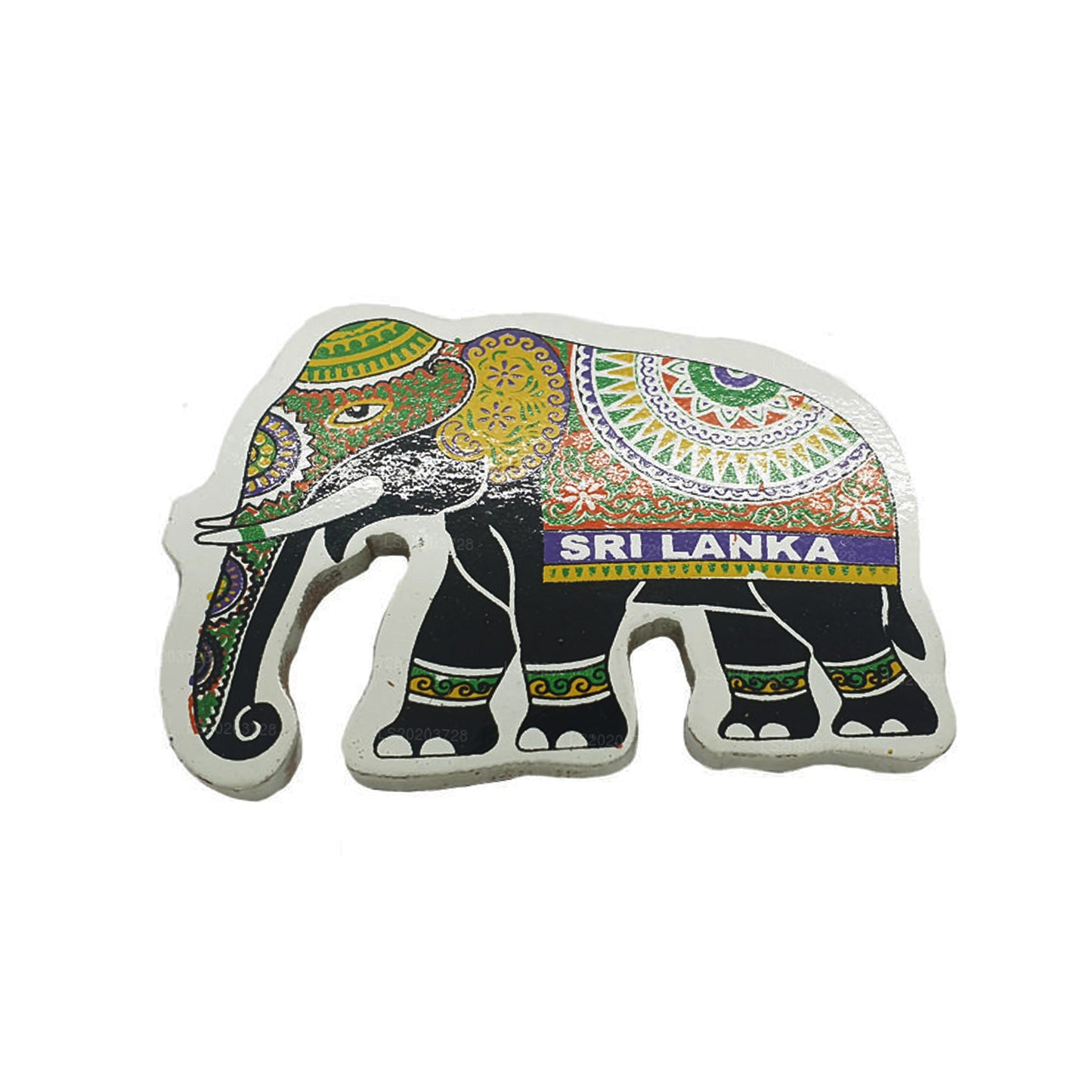 Imán tradicional de Sri Lanka para nevera con diseño de elefante Perahera
