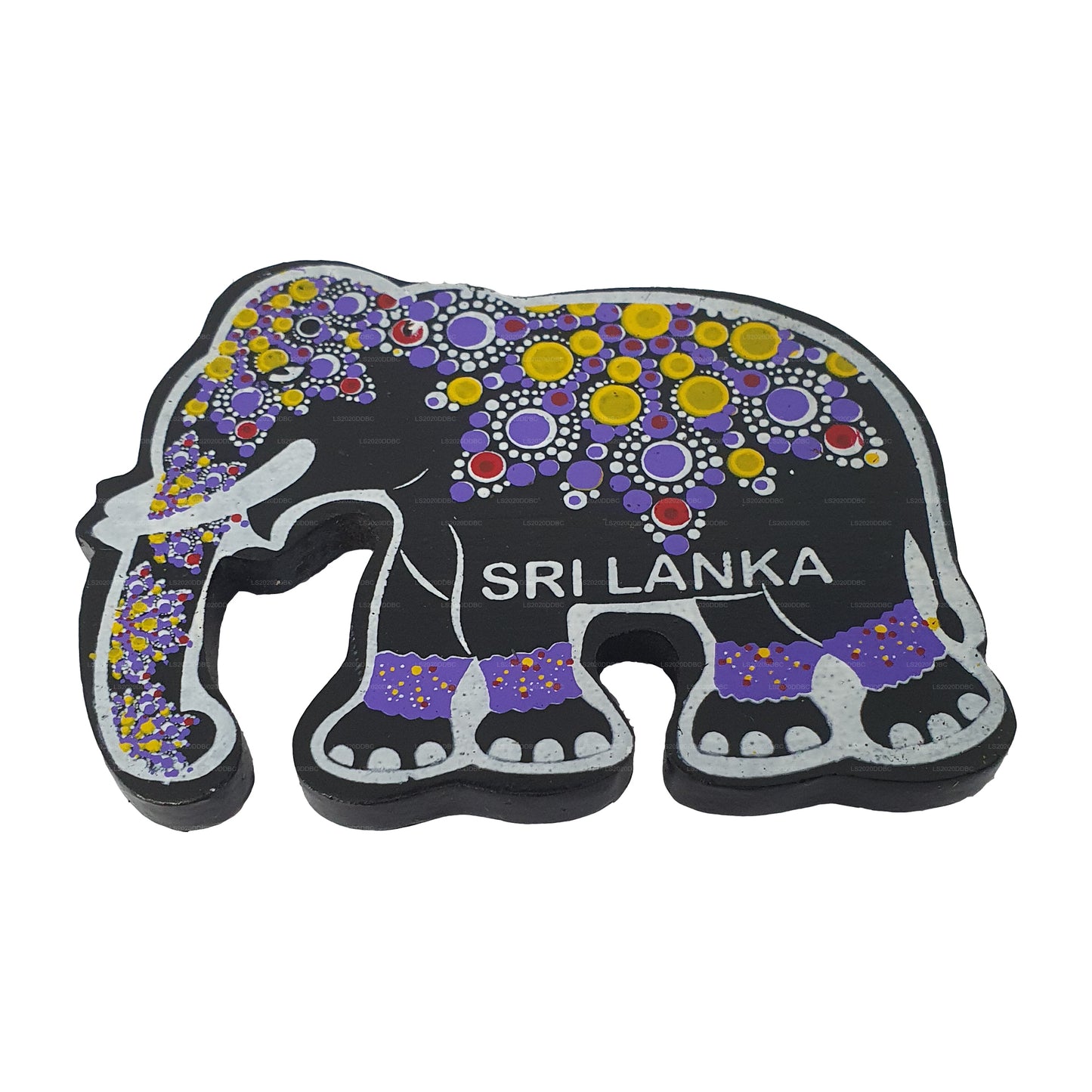 Imán tradicional de Sri Lanka para nevera con diseño de elefante de Kandy