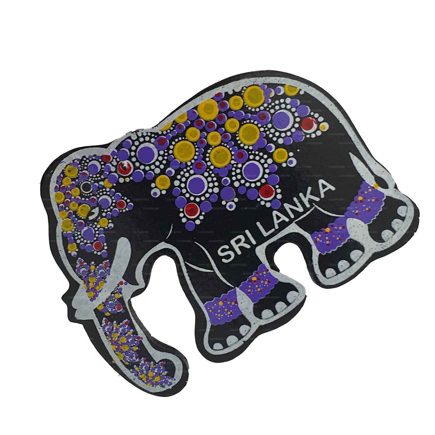 Imán tradicional de Sri Lanka para nevera con diseño de elefante de Kandy