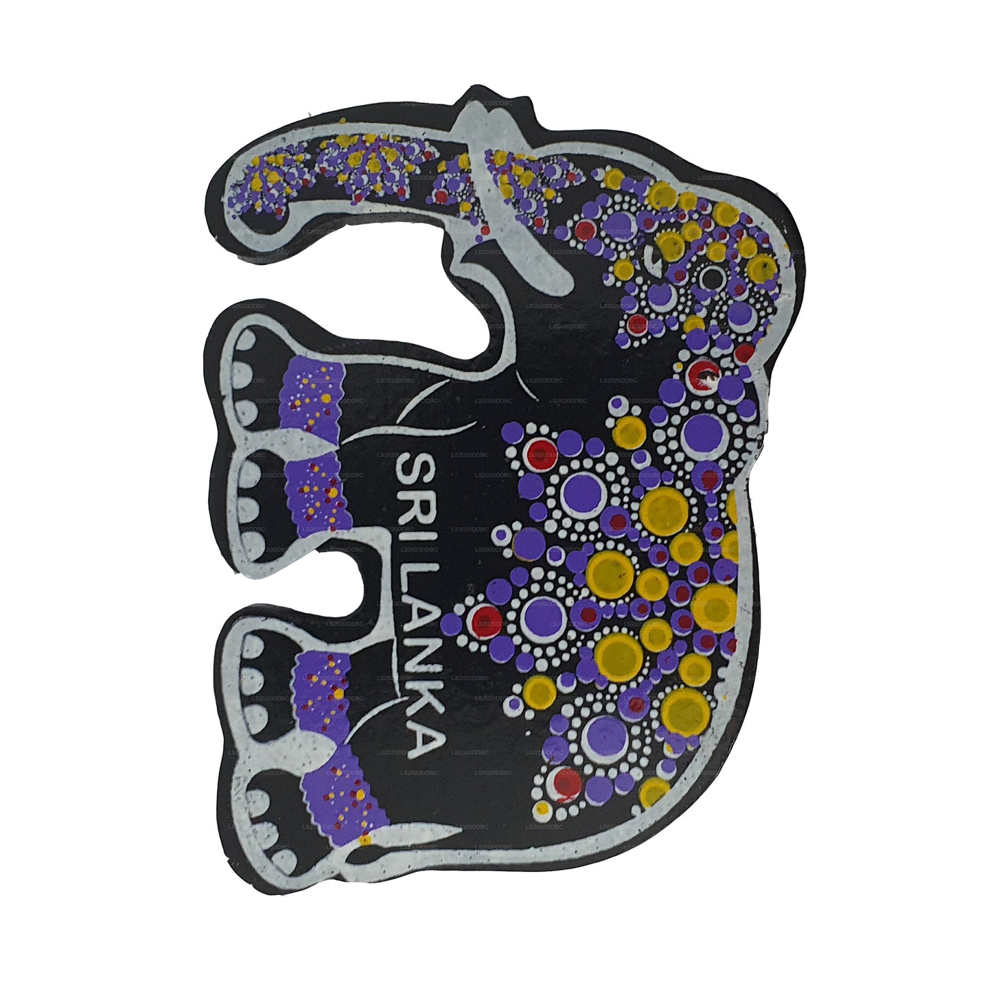 Imán tradicional de Sri Lanka para nevera con diseño de elefante de Kandy