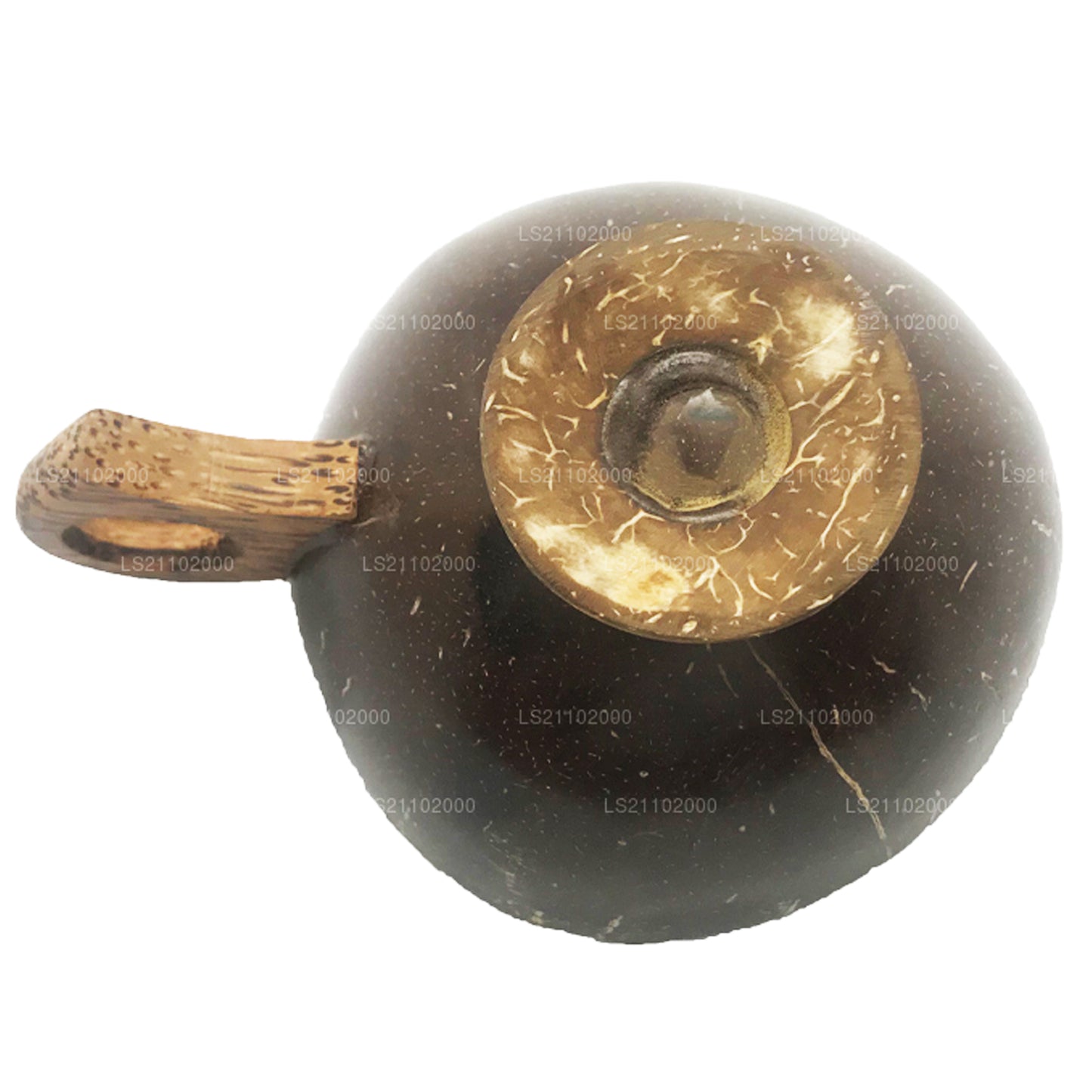 Vaso de cáscara de coco hecho