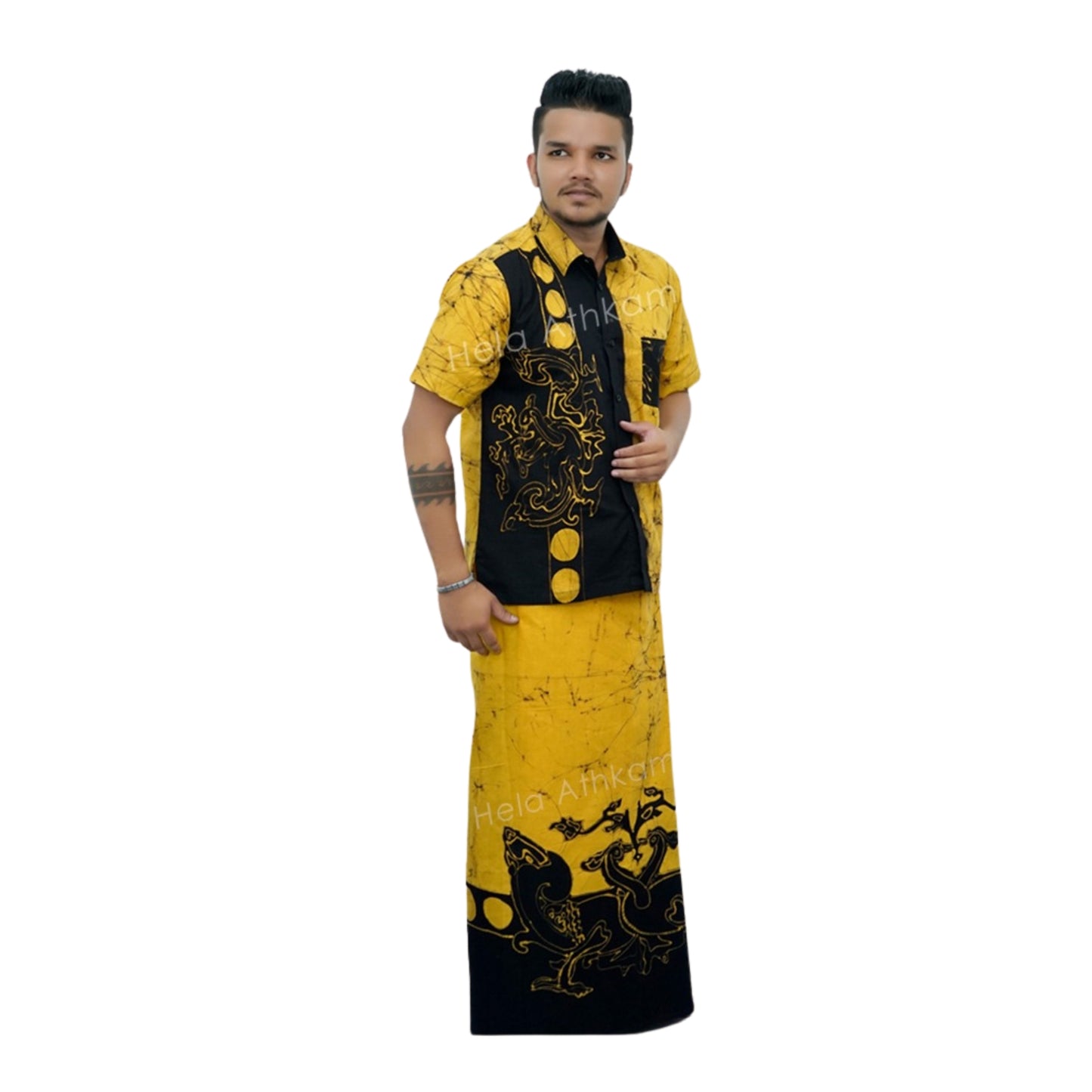 Camisa y Sarong Batik Lakpura® (Diseño AB222)