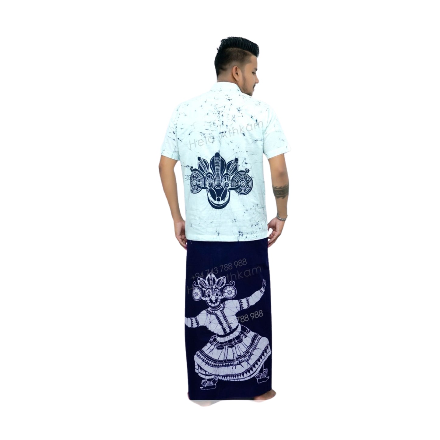 Camisa y Sarong Batik Lakpura® (Diseño AB222)