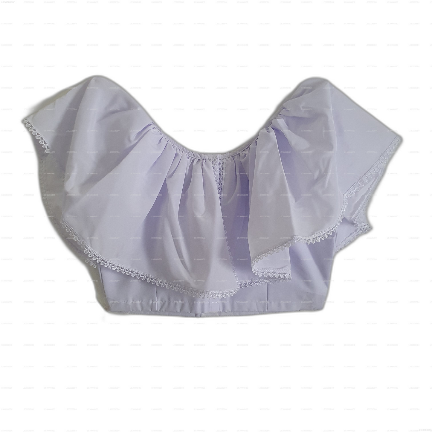 Lakpura® Lamasaree Blanco para Niñas (Medio Sari)