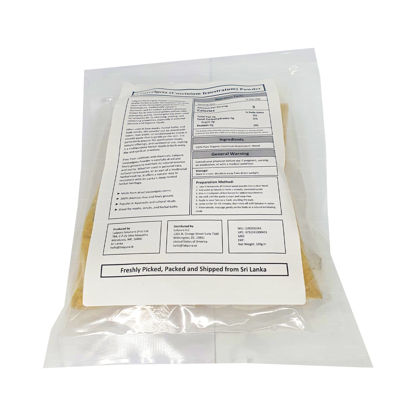 Lakpura Weniwelgeta en polvo