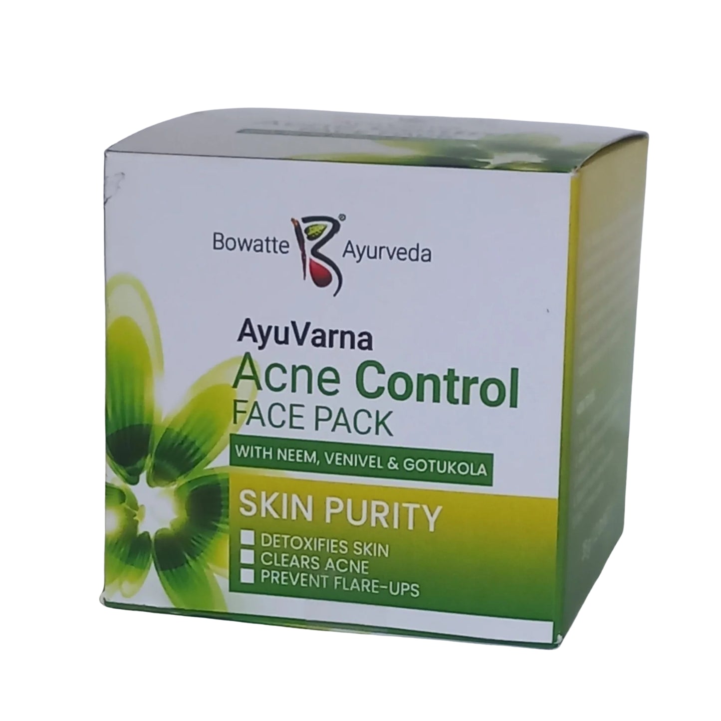 Mascarilla facial Bowatte Ayu Varna para el control del acné (35 g)