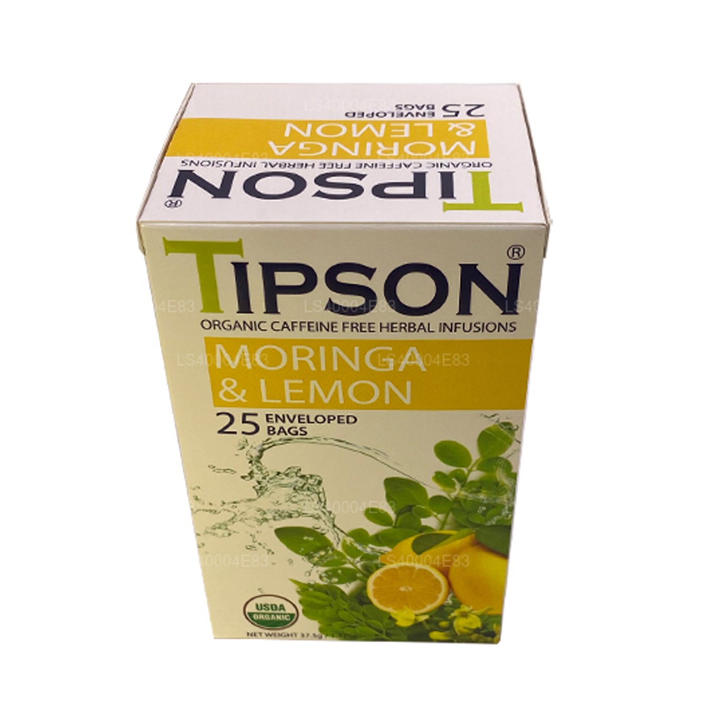 Té de moringa y limón Tipson (37,5 g), 25 bolsitas de té
