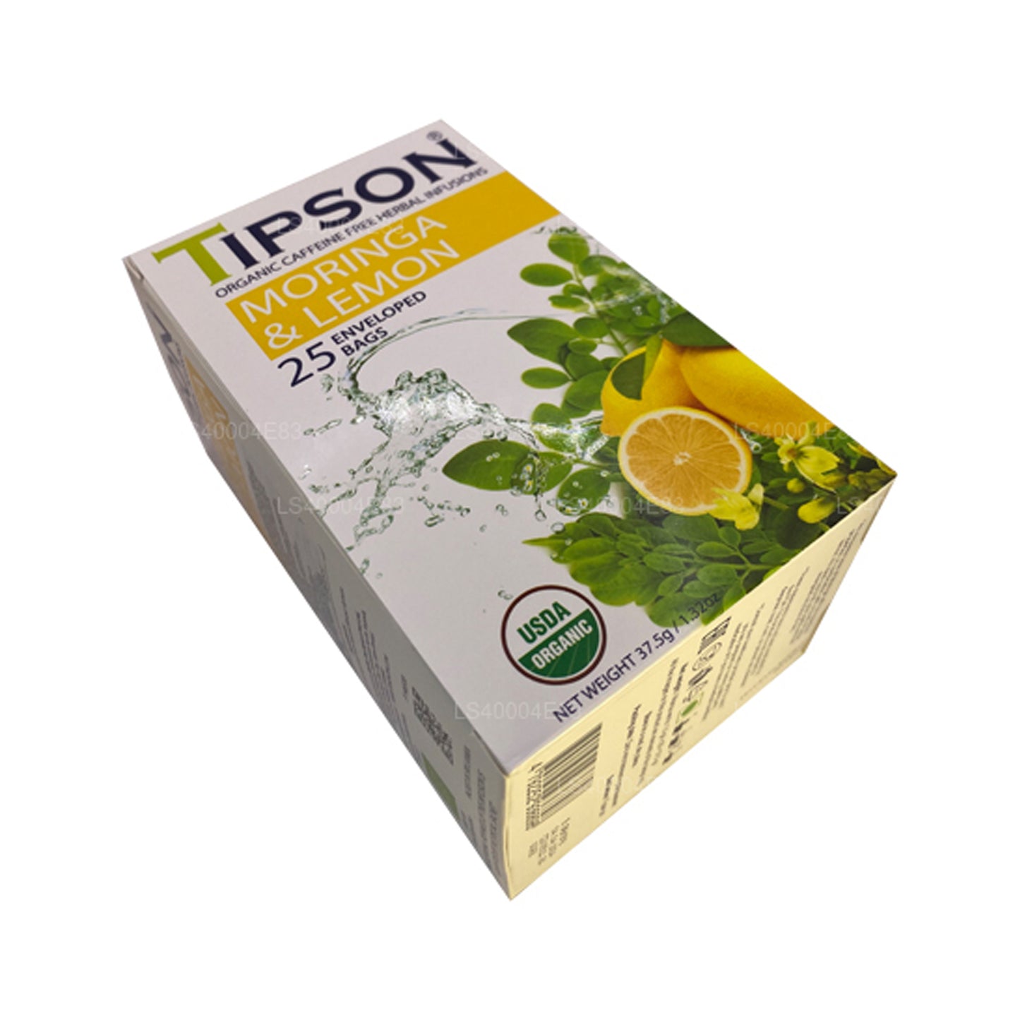 Té de moringa y limón Tipson (37,5 g), 25 bolsitas de té