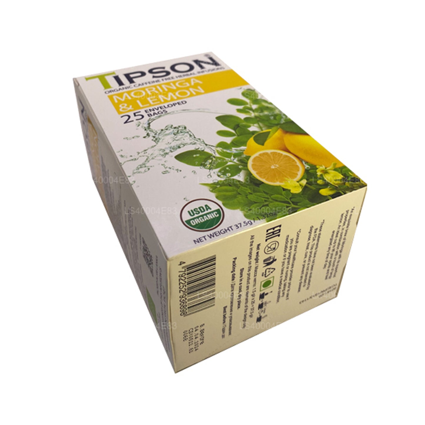 Té de moringa y limón Tipson (37,5 g), 25 bolsitas de té