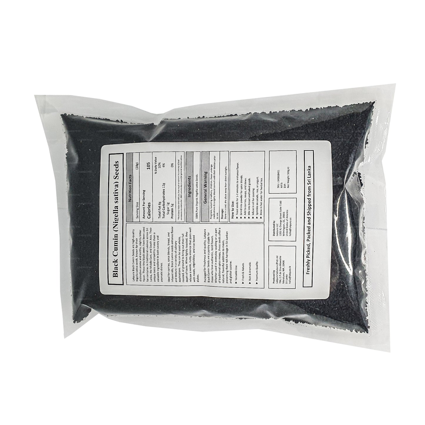 Semillas de comino negro Lakpura (100 g)