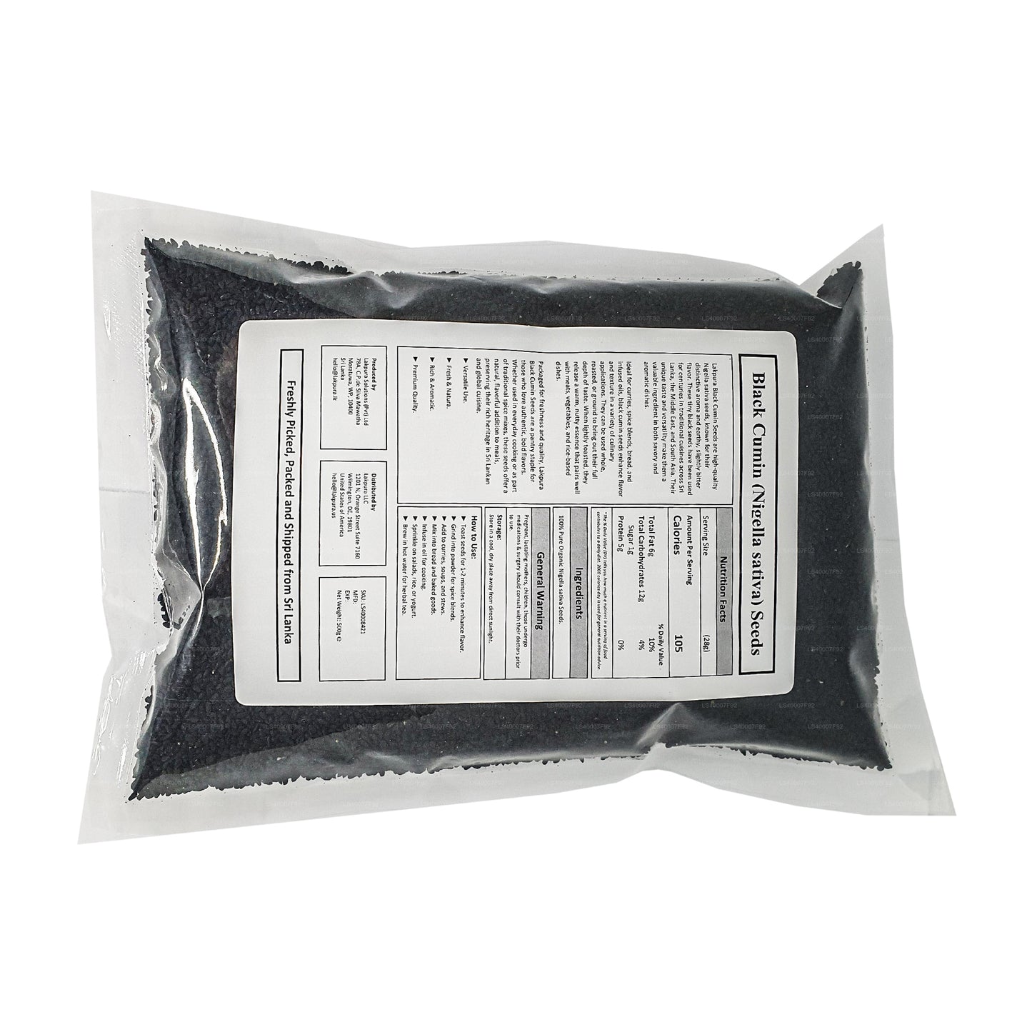 Semillas de comino negro Lakpura (100 g)
