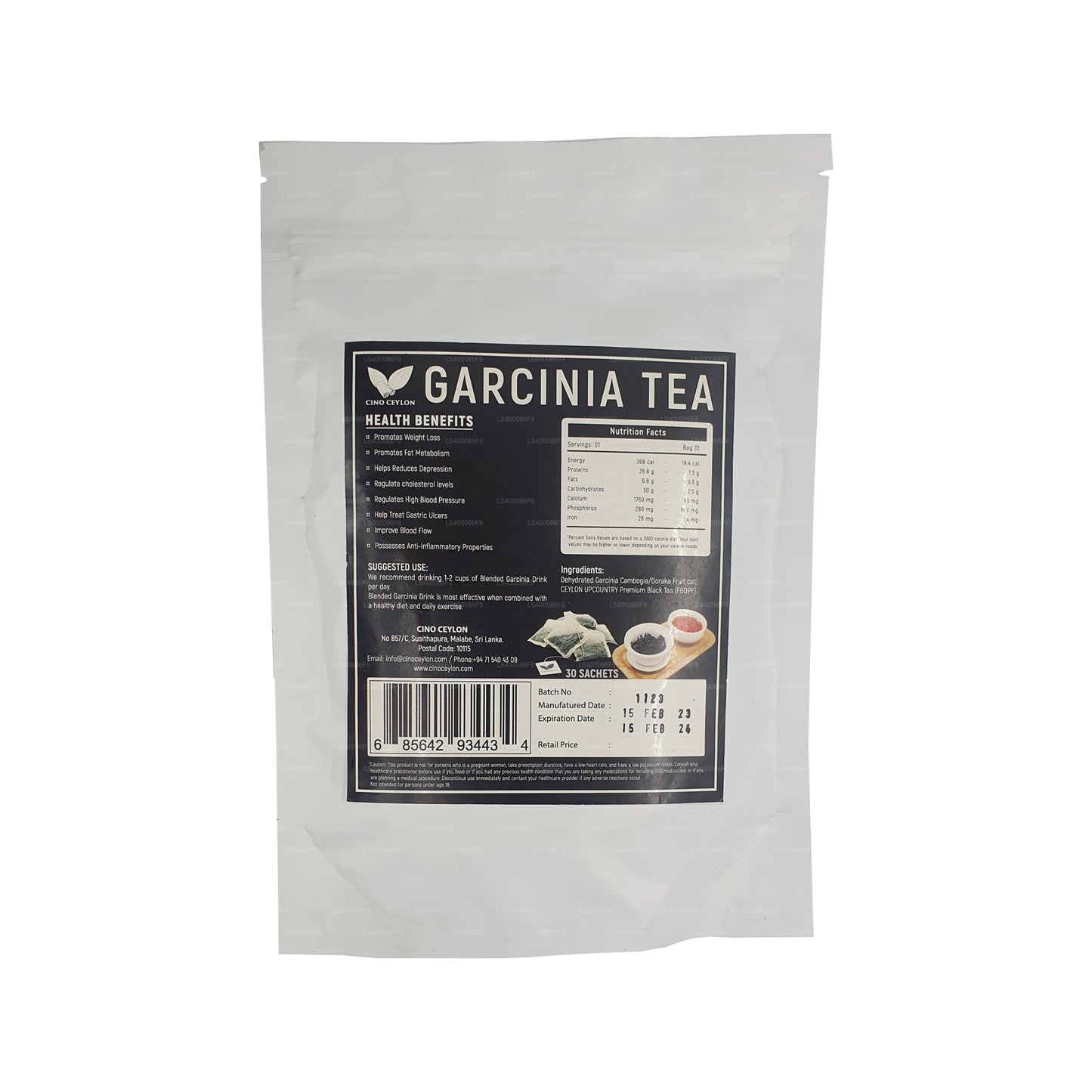 Té de Garcinia Cino Ceylon (30 bolsitas de té)