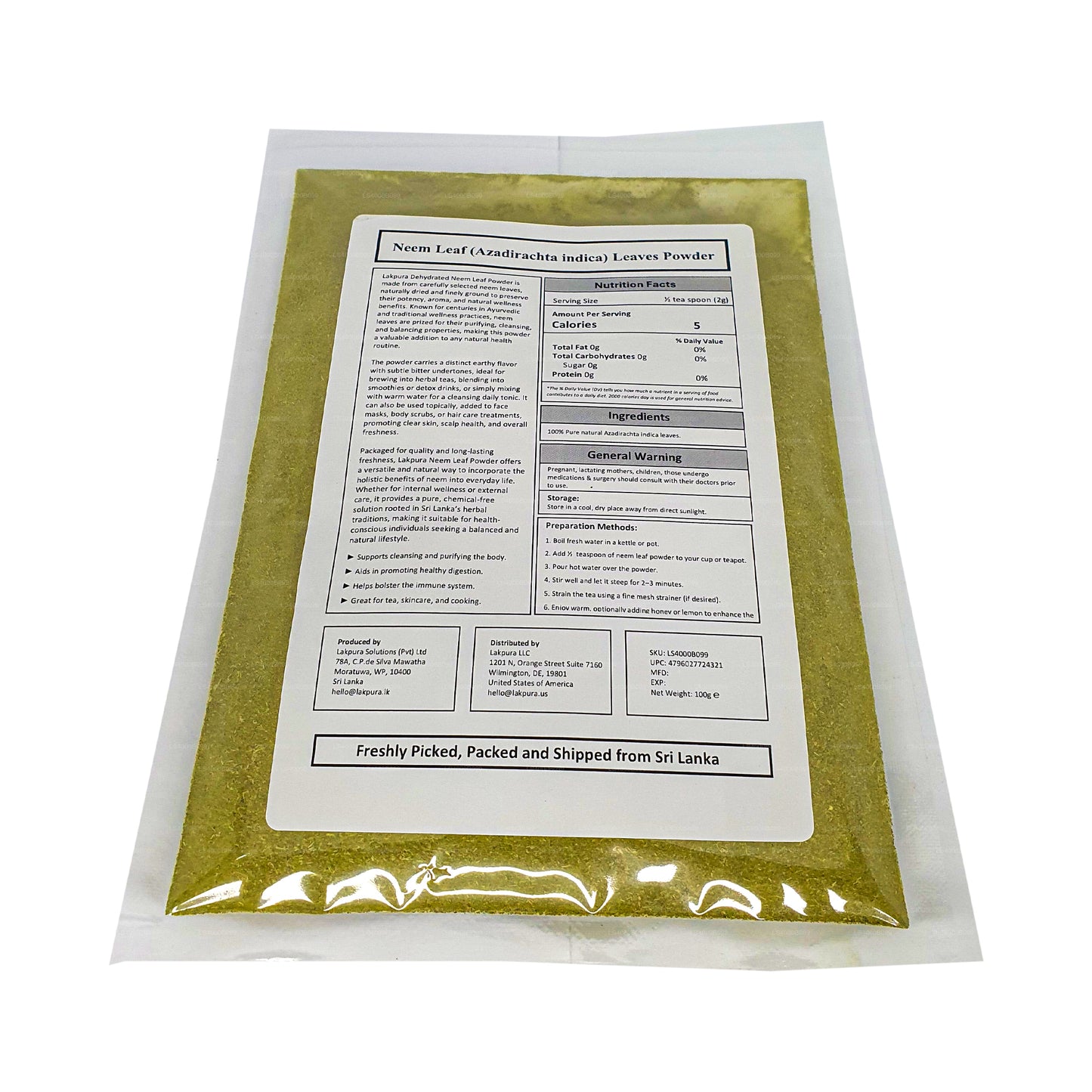 Polvo de neem Lakpura (100 g)
