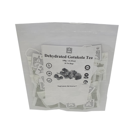 Bolsitas de té Gotukola deshidratadas Lakpura (40 g) 20 bolsitas de té