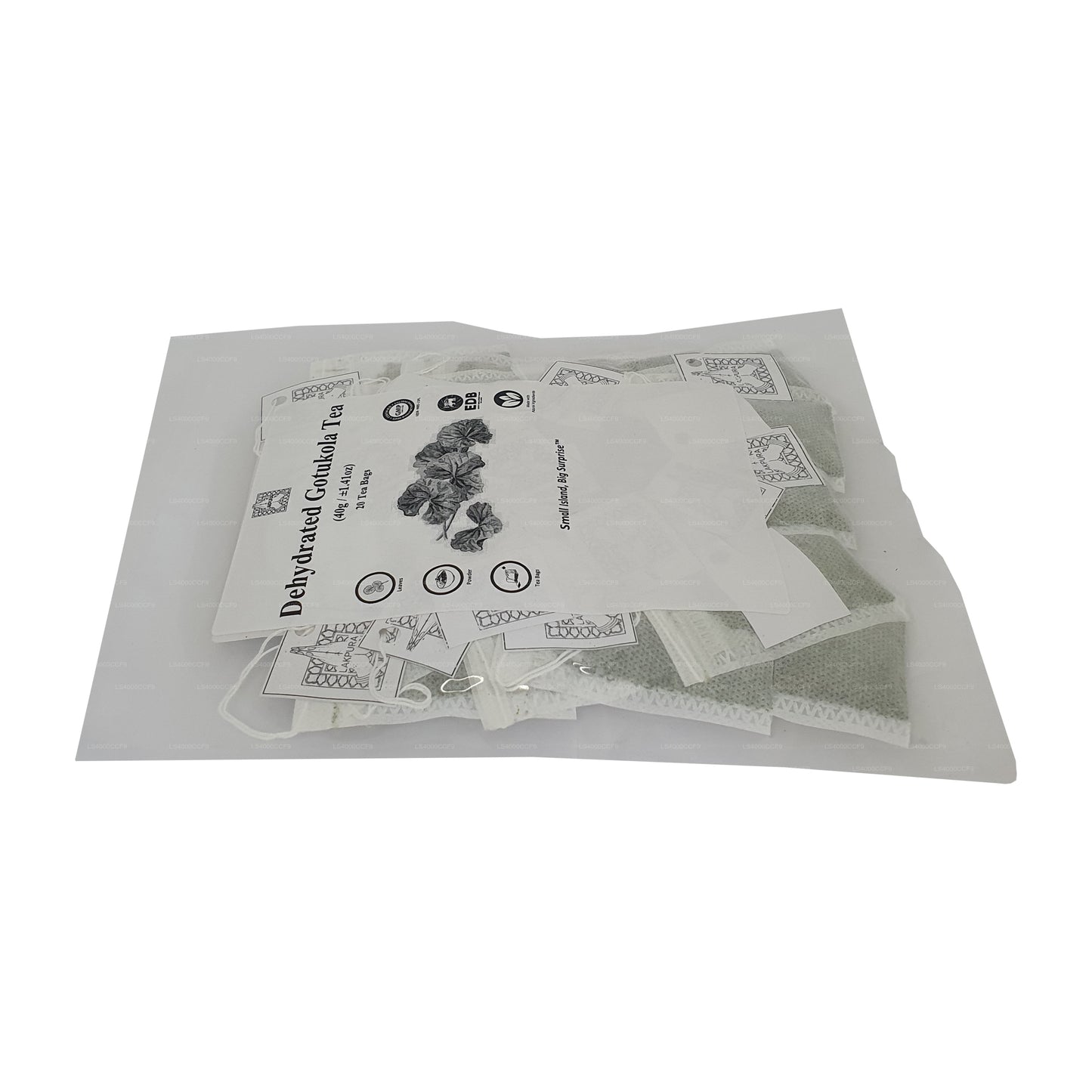 Bolsitas de té Gotukola deshidratadas Lakpura (40 g) 20 bolsitas de té