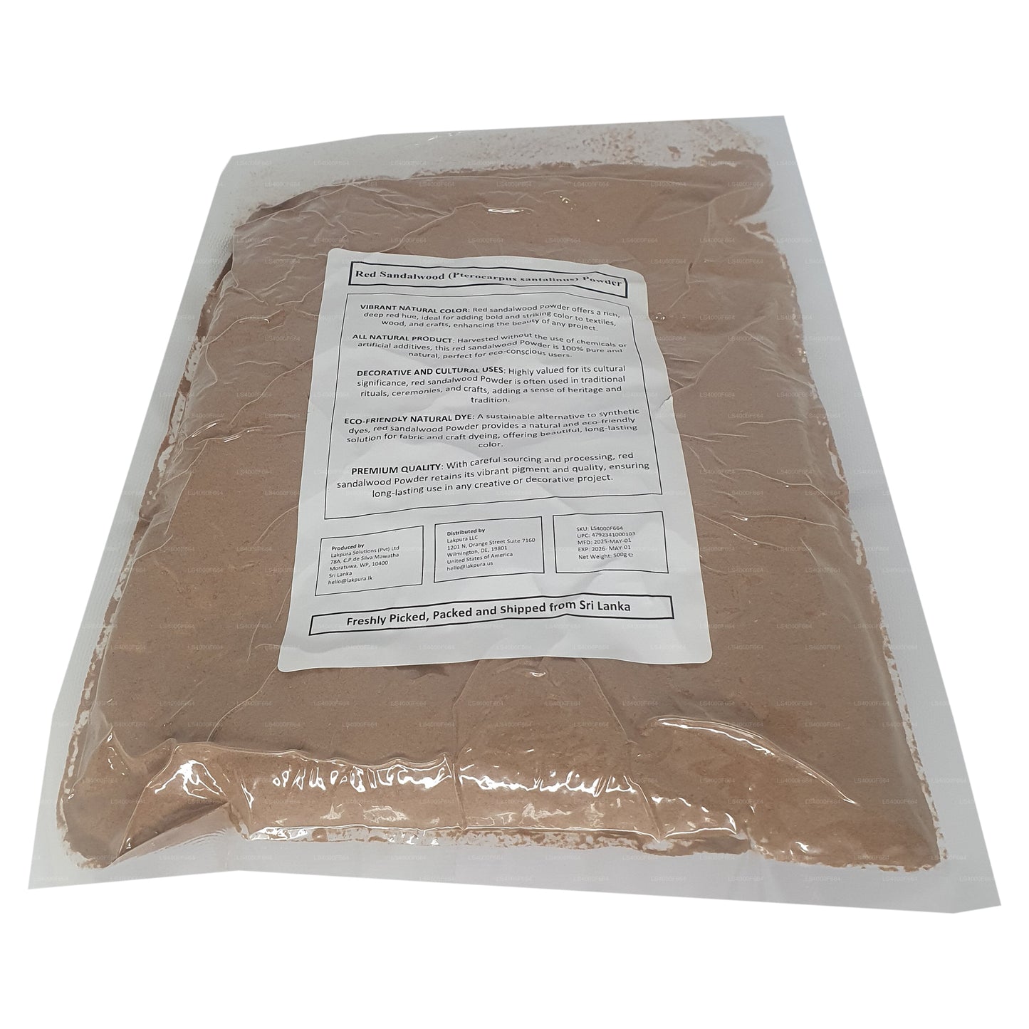 Polvo de sándalo rojo Lakpura