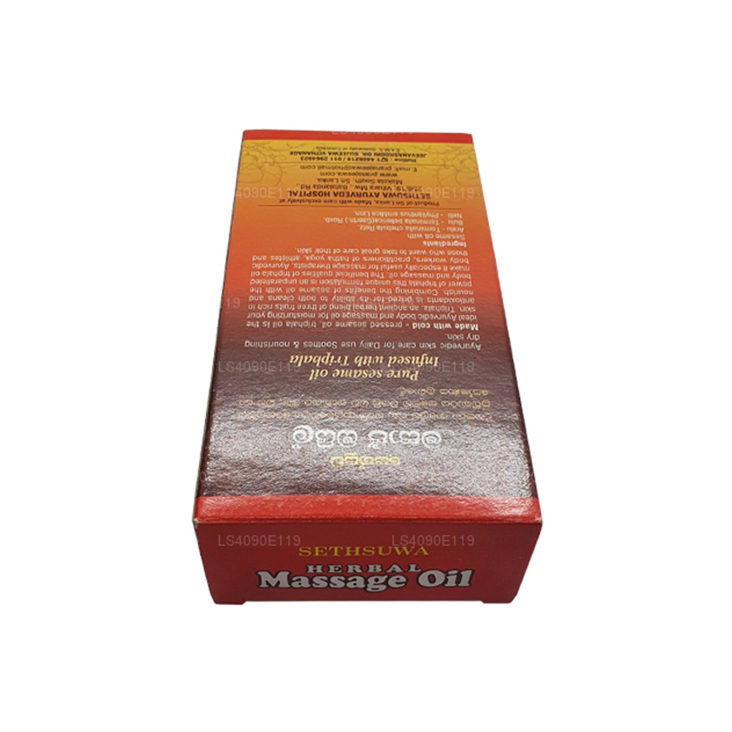 Aceite de masaje a base de hierbas Sethsuwa