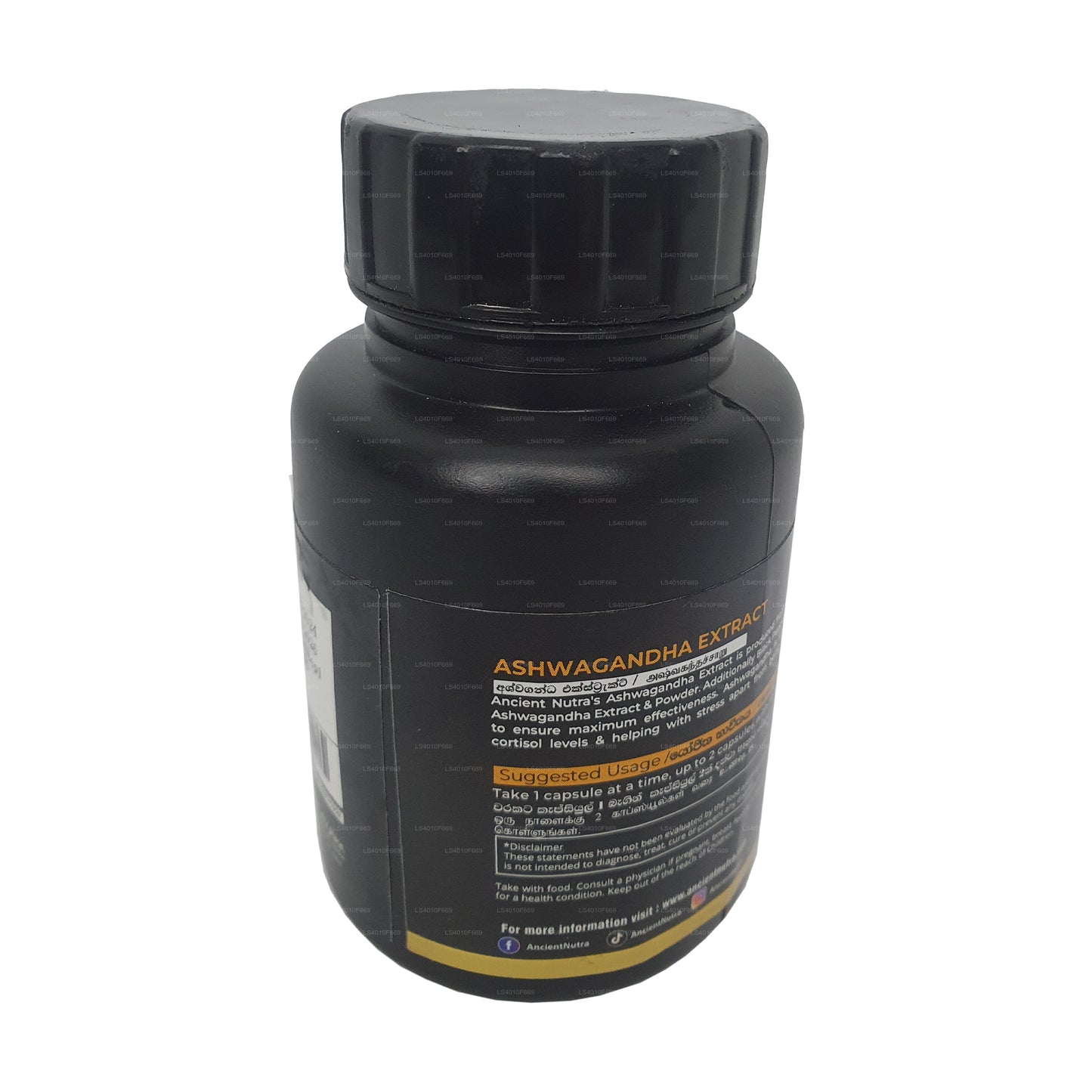 Extracto de Ashwagandha de Ancient Nutra (60 cápsulas)