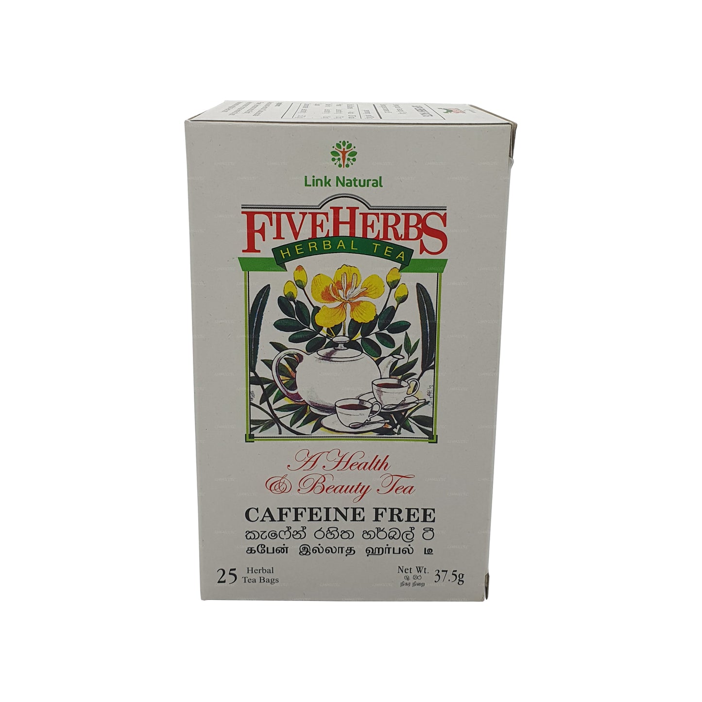 Té de hierbas ayurvédicas Link Natural Five Herbs (37,5 g), 25 bolsitas de té