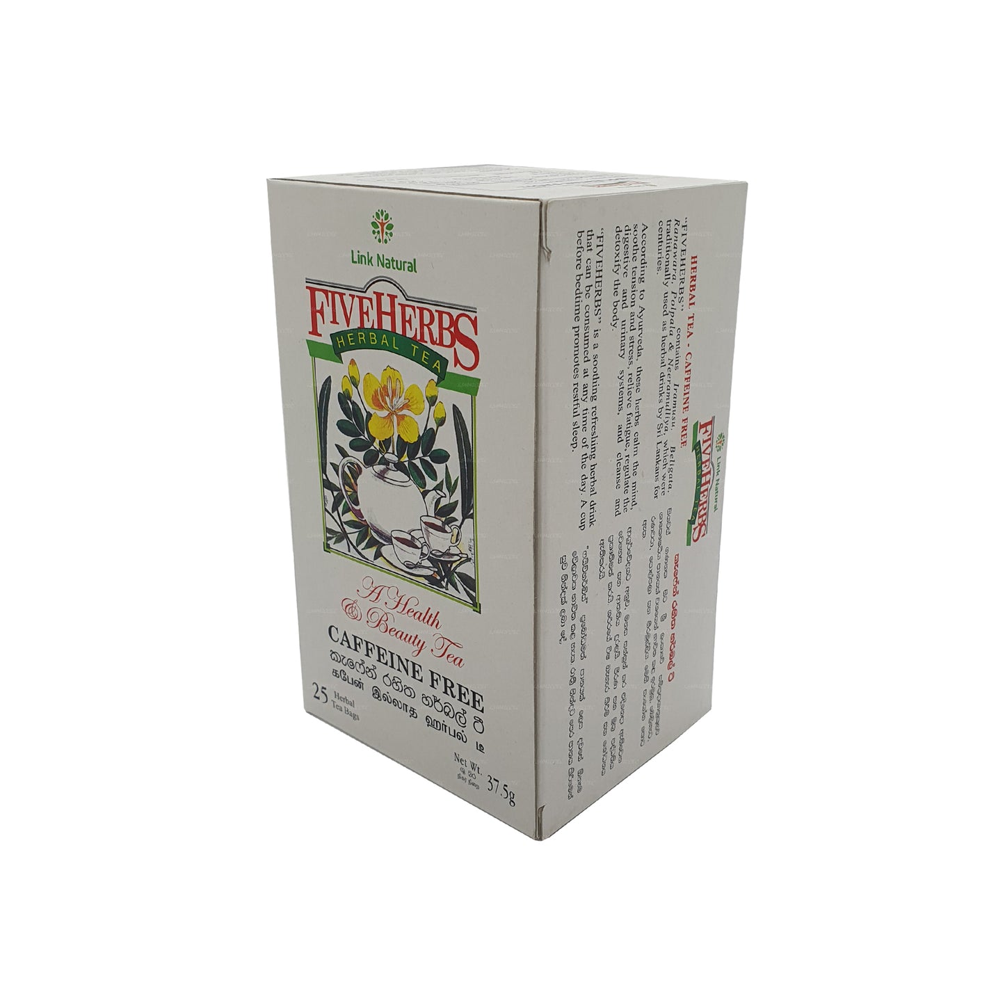 Té de hierbas ayurvédicas Link Natural Five Herbs (37,5 g), 25 bolsitas de té