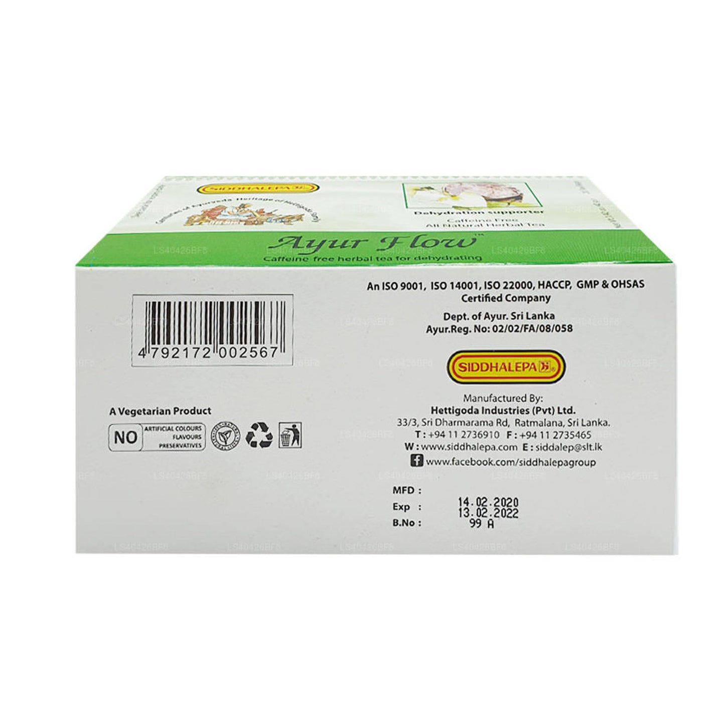 Té Siddhalepa Ayur Flow (20 bolsitas de té)