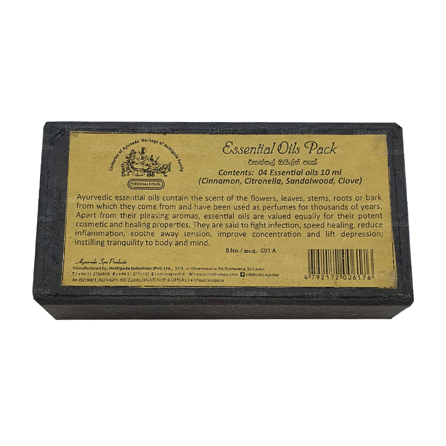 Paquete de aceites esenciales Siddhalepa (4 x 10 ml)