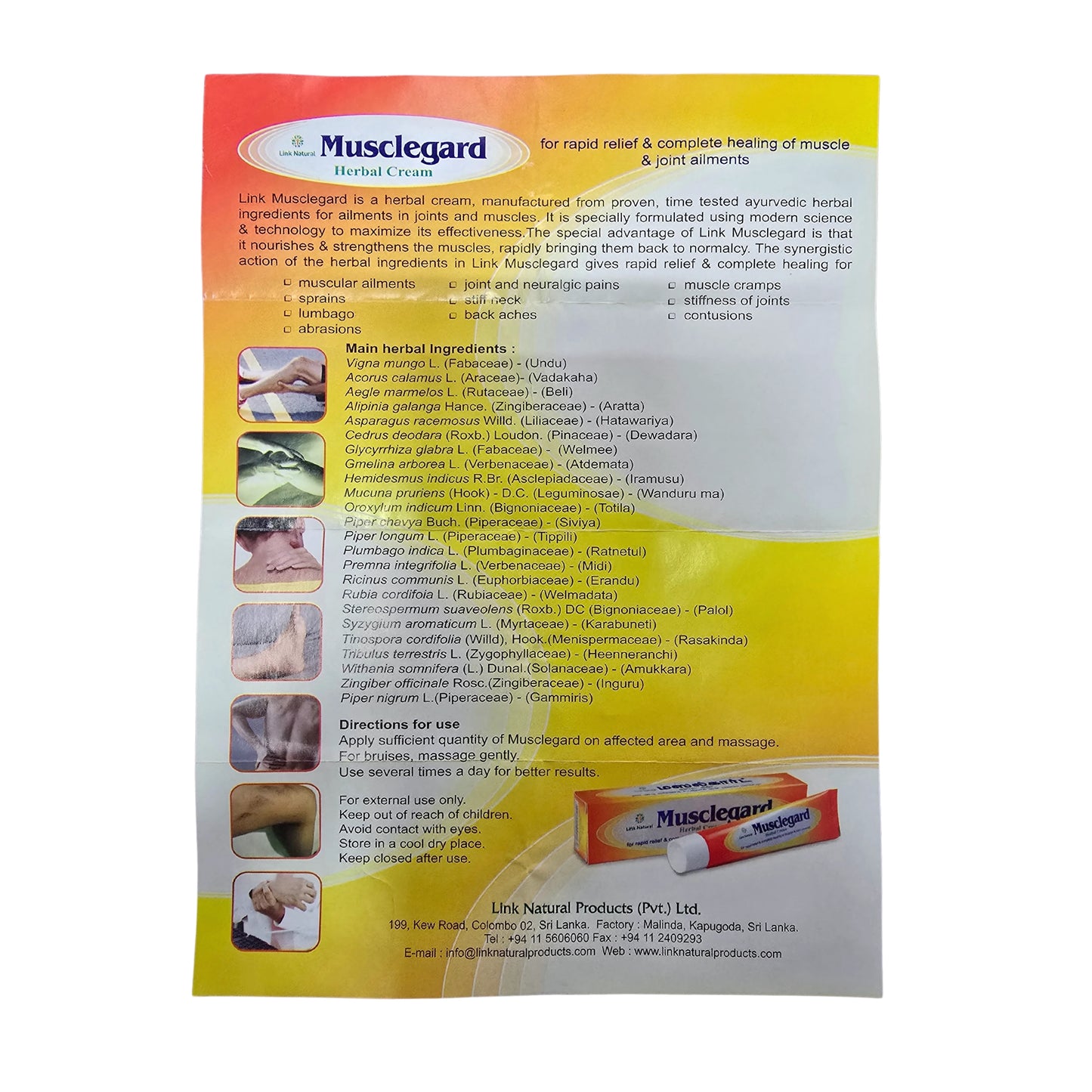 Crema a base de hierbas Link Musclegard (25 g)