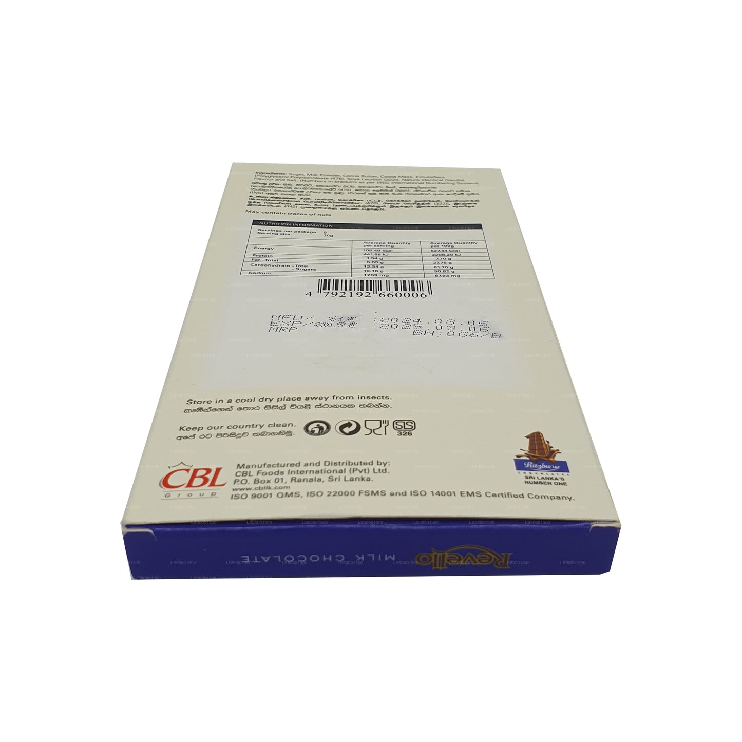 Chocolate con leche Revello