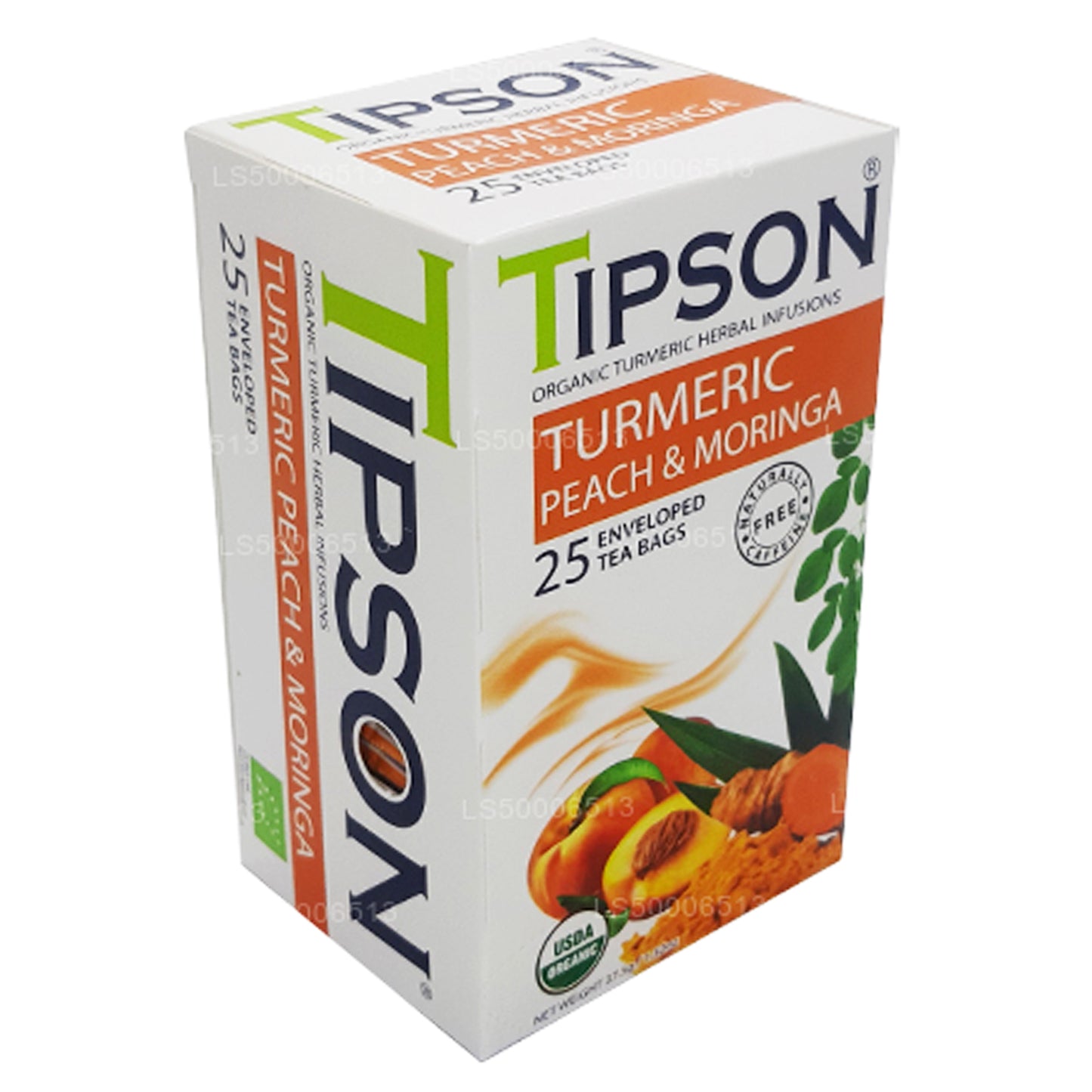 Tipson Tea, cúrcuma, melocotón y moringa orgánicos (37,5 g
