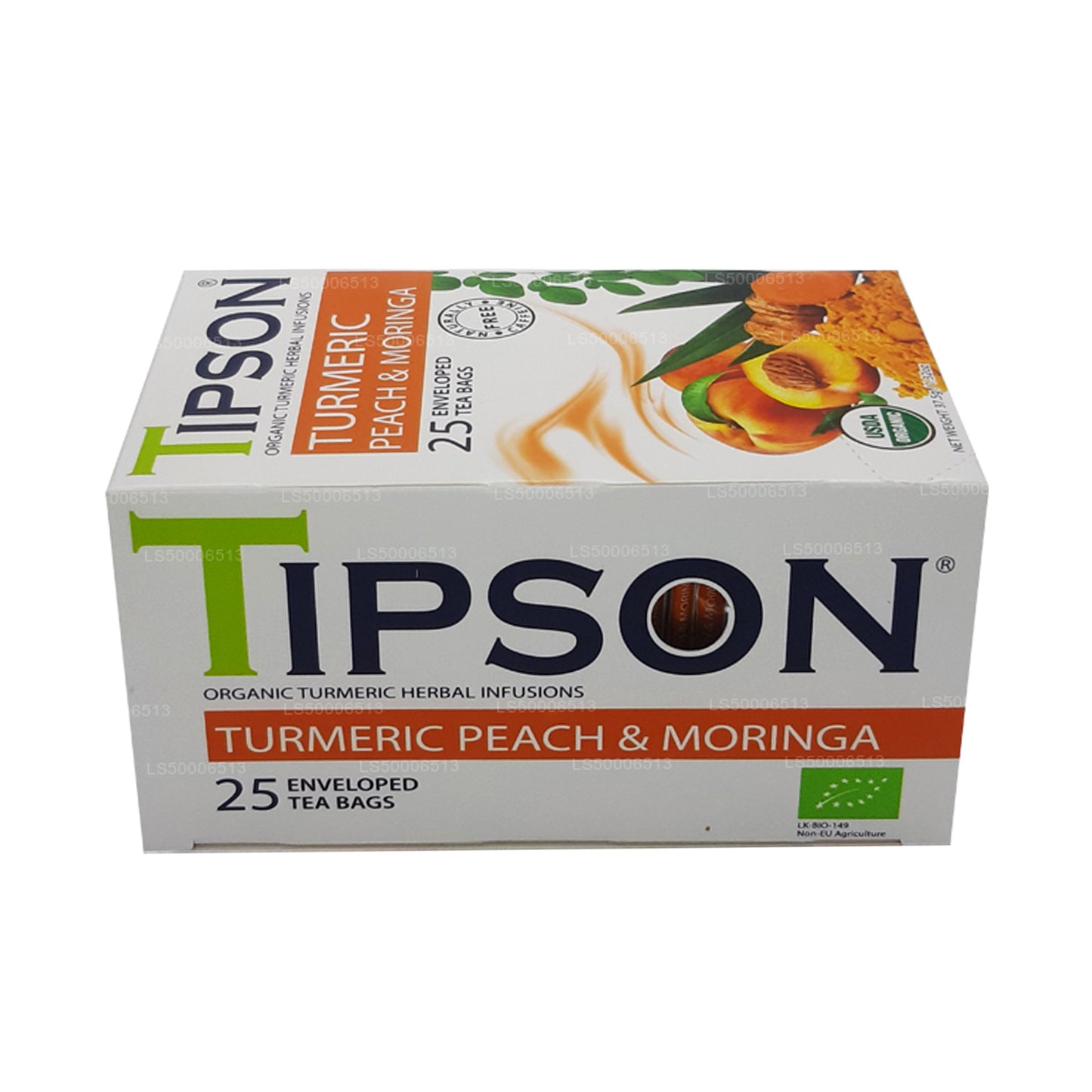 Tipson Tea, cúrcuma, melocotón y moringa orgánicos (37,5 g