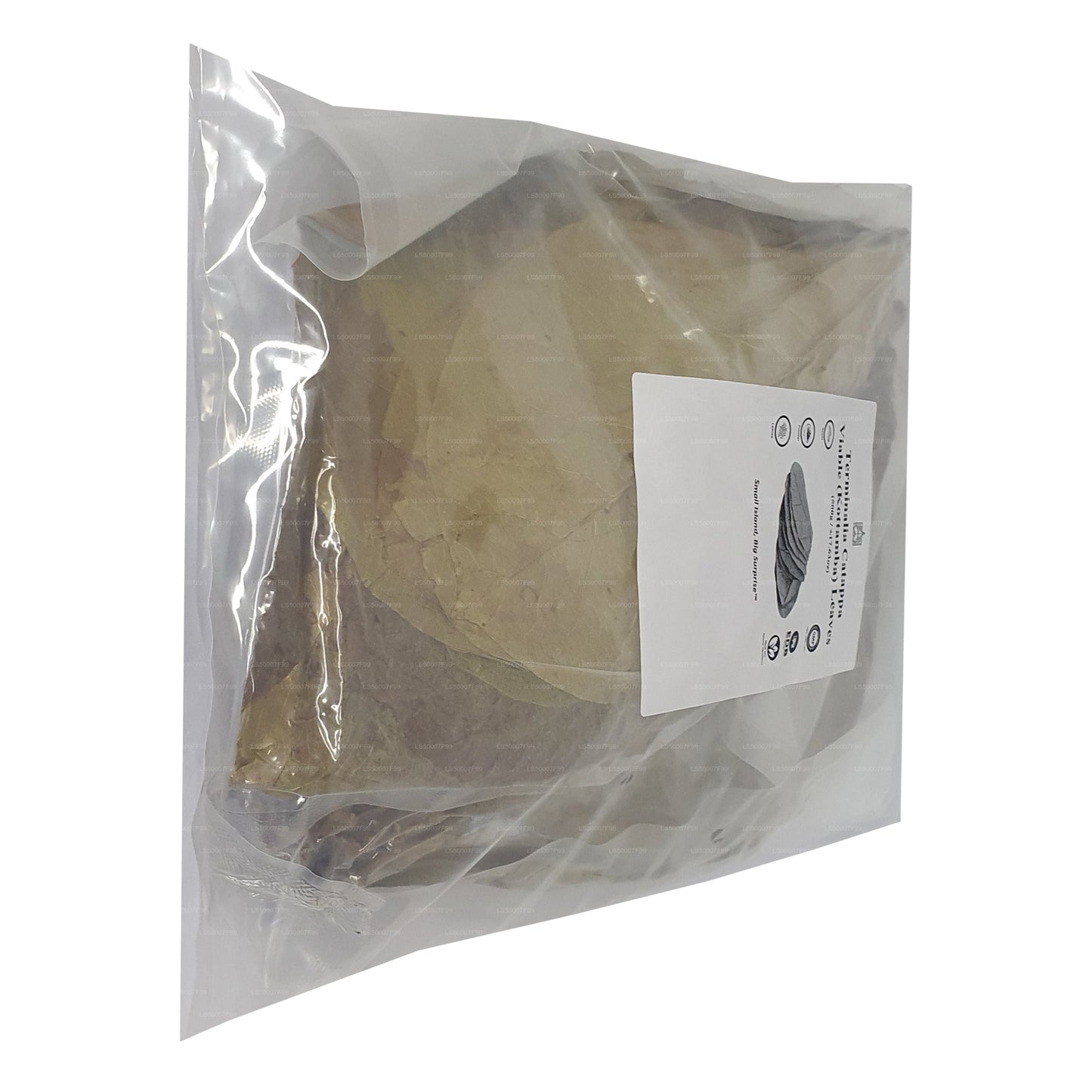 Lakpura deshidratada (Kottan, Kottamba, almendra india) Terminalia catappa 100 hojas (100 g)