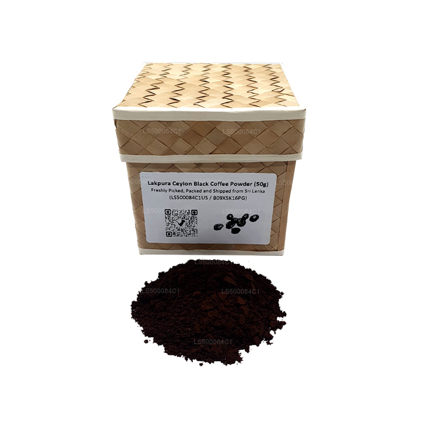 Café negro en polvo Lakpura de Ceilán (50 g)