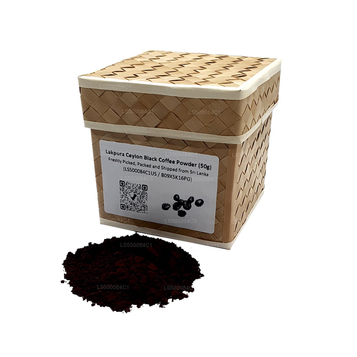 Café negro en polvo Lakpura de Ceilán (50 g)