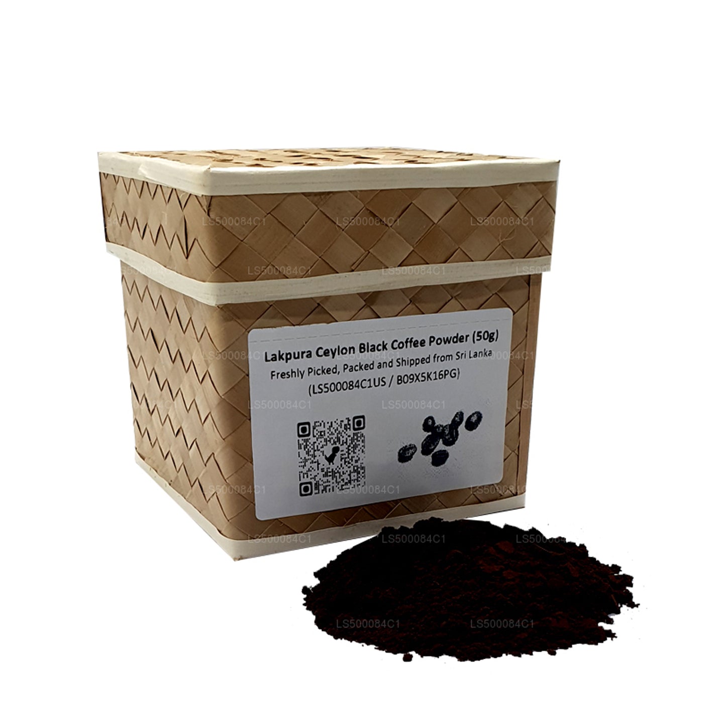 Café negro en polvo Lakpura de Ceilán (50 g)