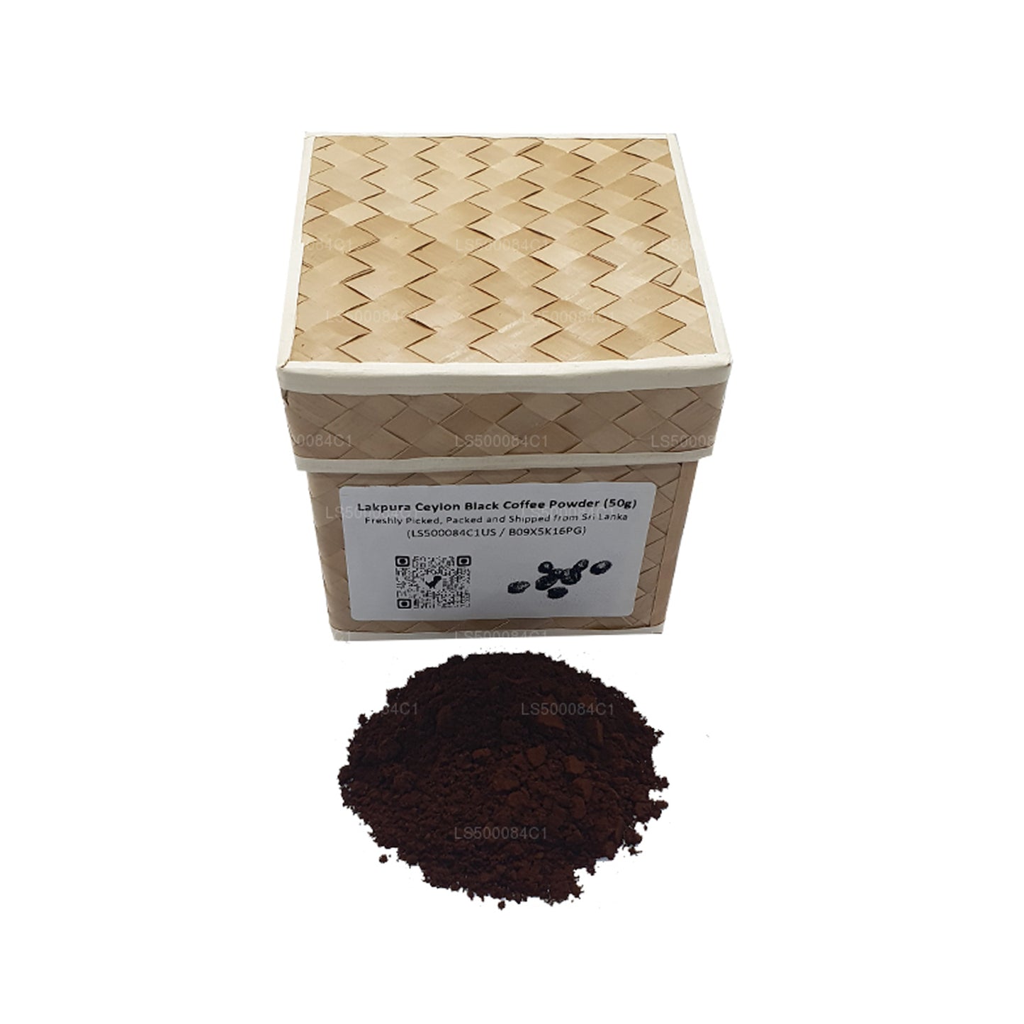 Café negro en polvo Lakpura de Ceilán (50 g)